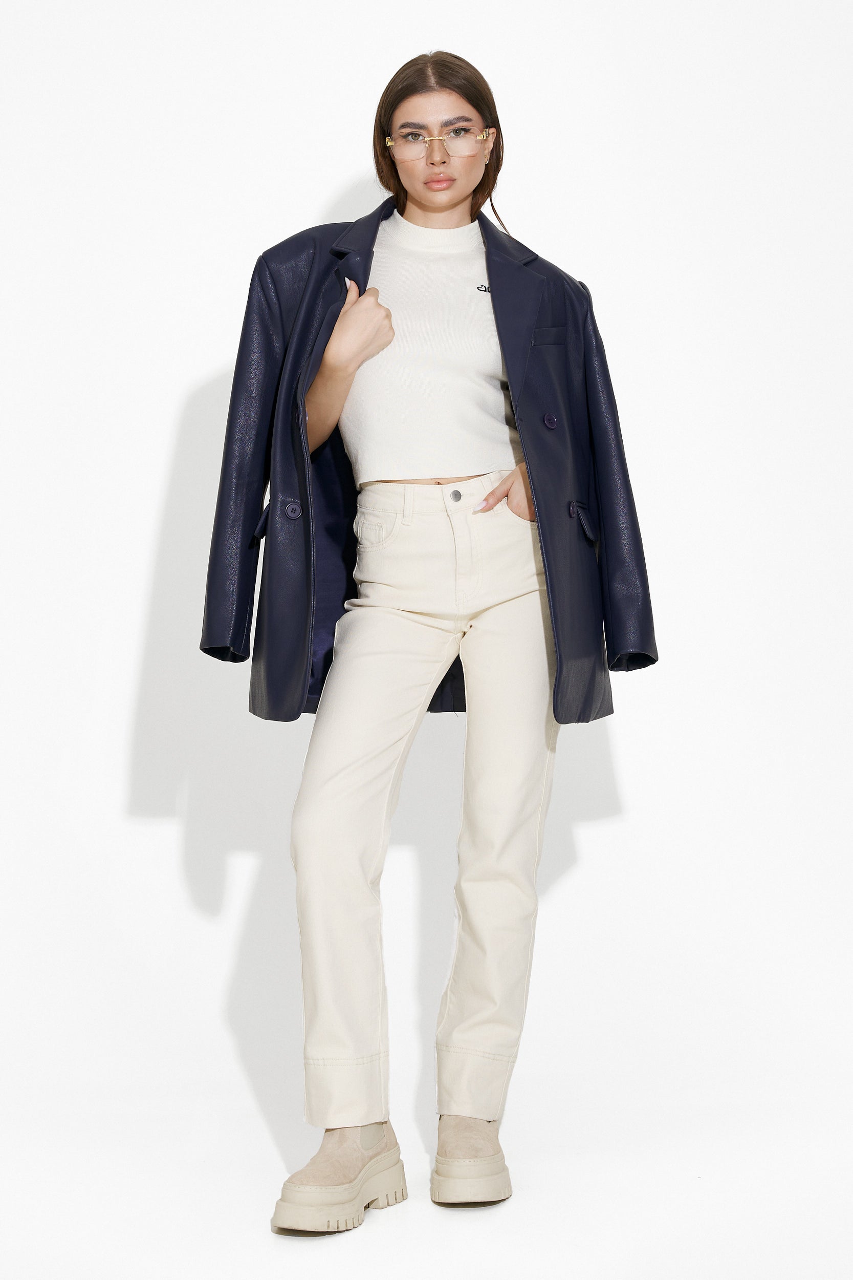 Elegant navy blue ladies blazer Midisa Bogas