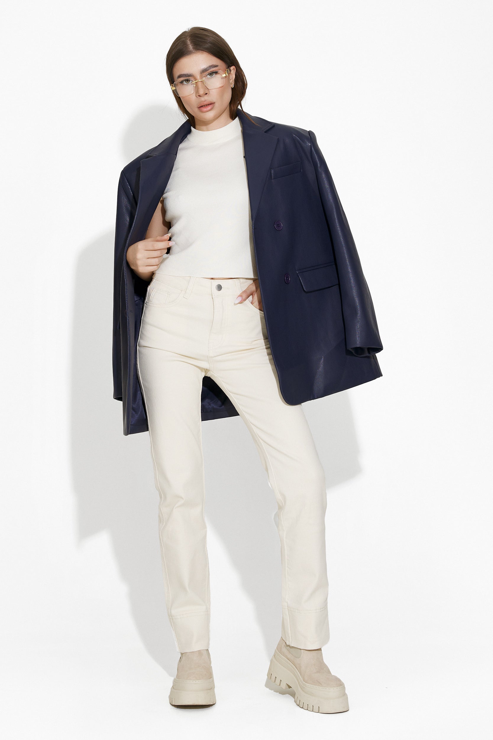 Elegant navy blue ladies blazer Midisa Bogas