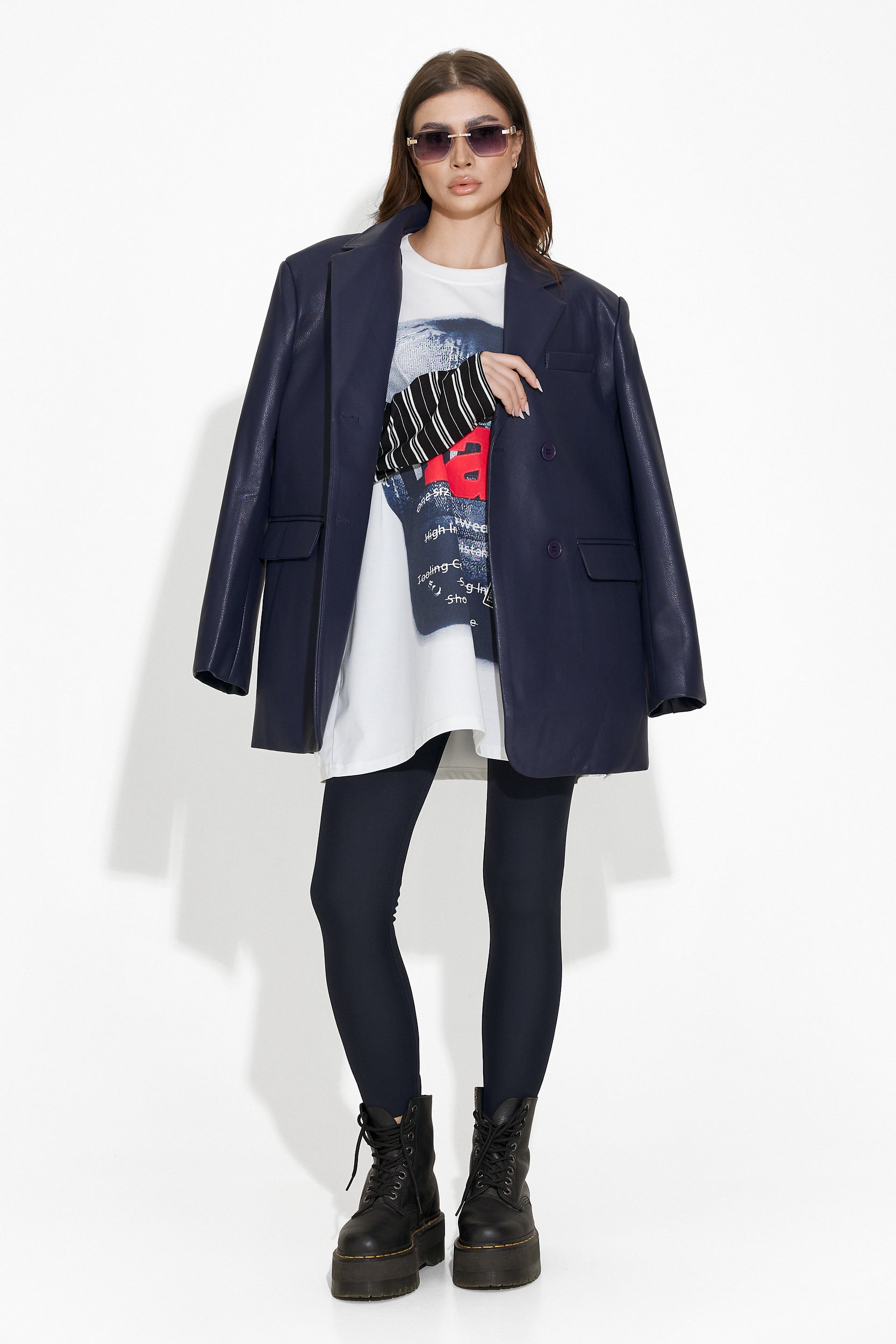 Elegant navy blue ladies blazer Midisa Bogas