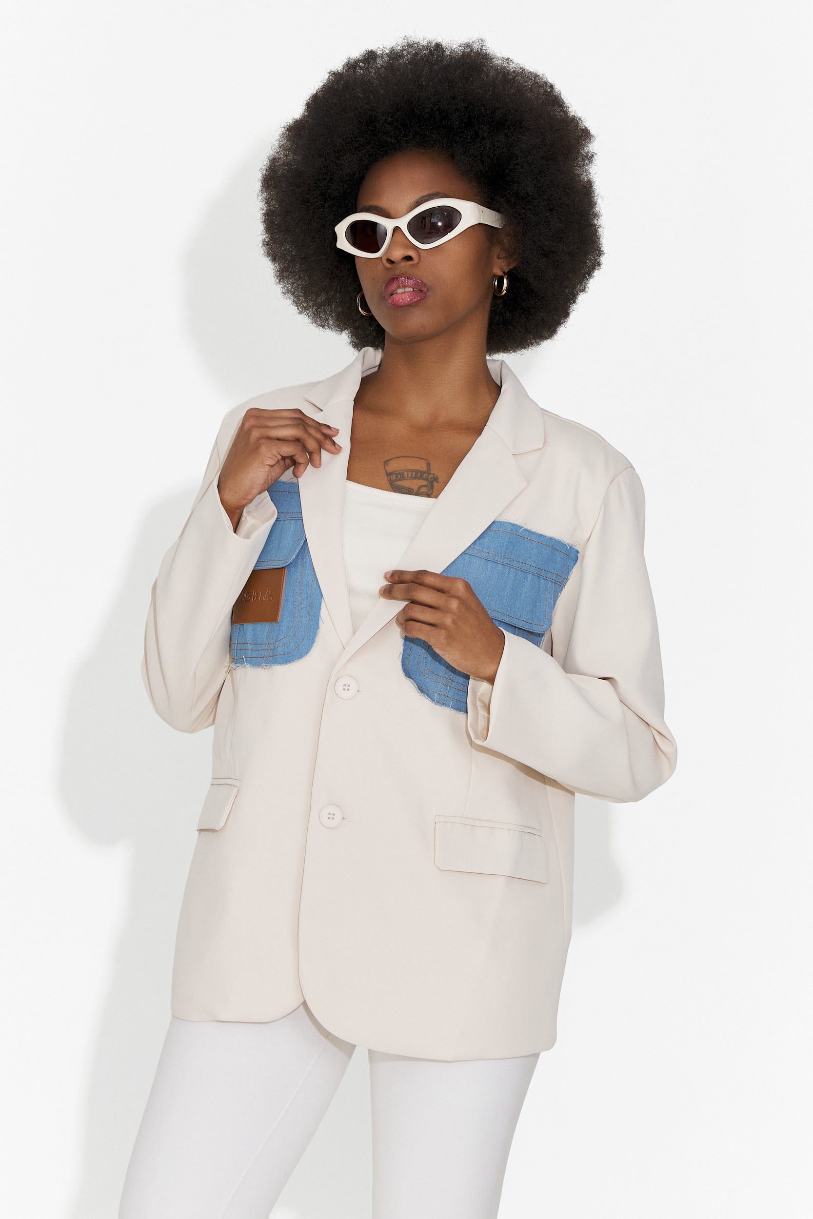 Sacou dama elegant crem Graziela Bogas