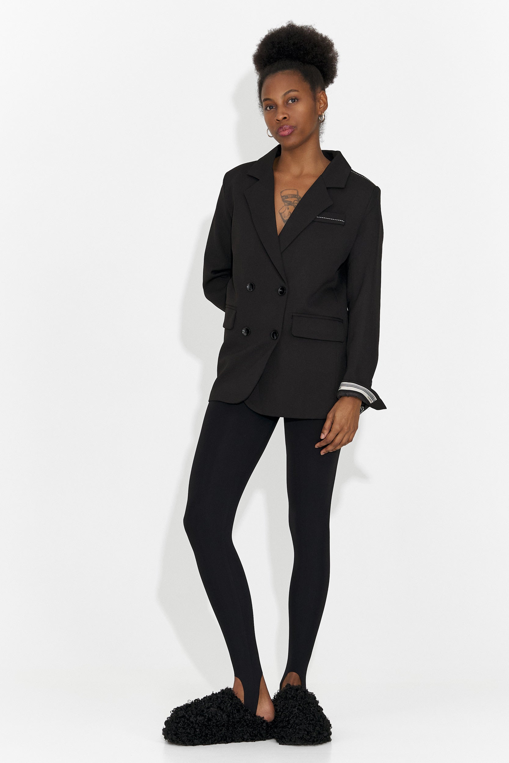 Sacou dama elegant negru Caleiaja Bogas