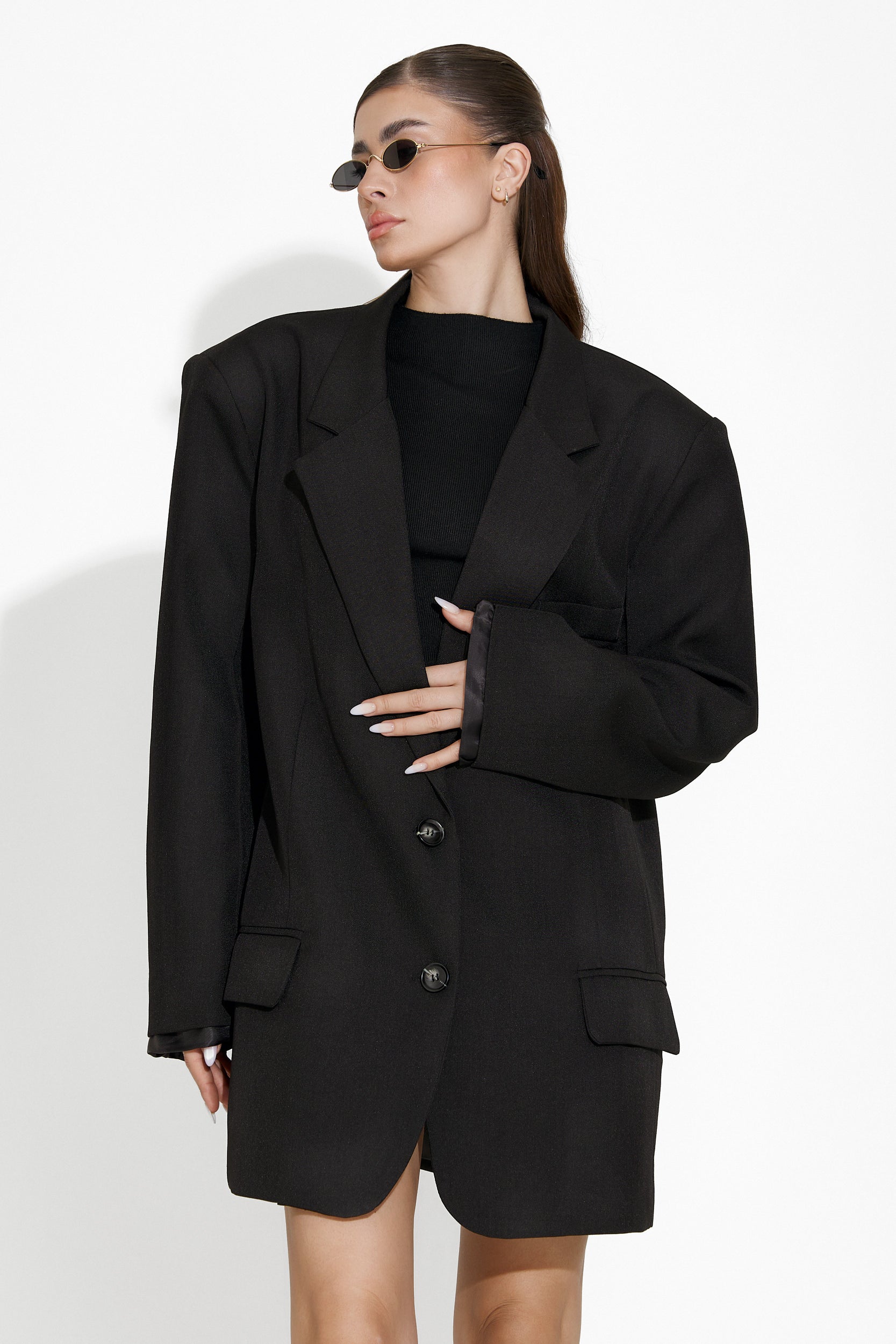 Sacou dama elegant negru Crila Bogas