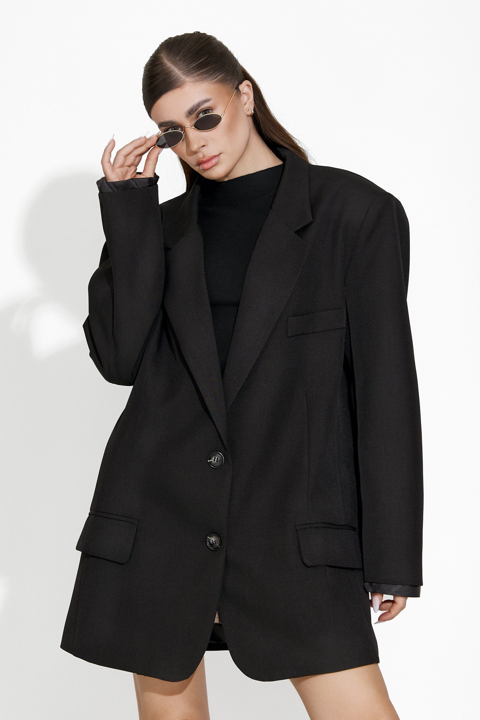 Sacou dama elegant negru Crila Bogas