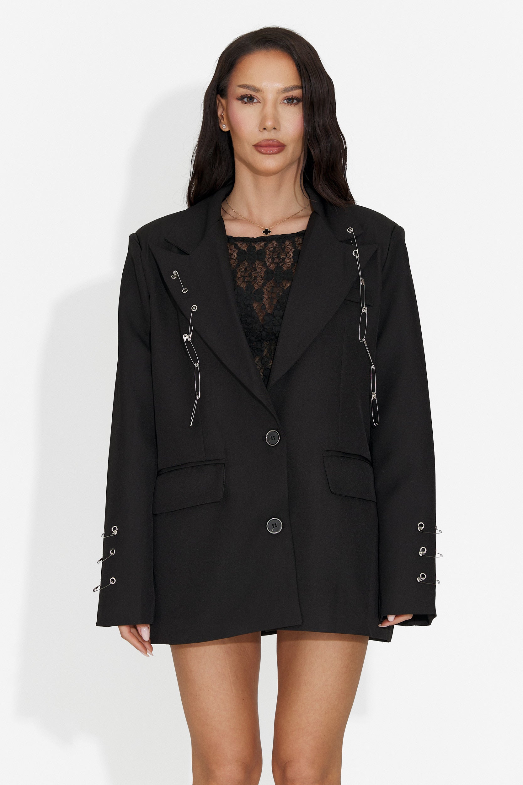Sacou dama elegant negru Esinty Bogas