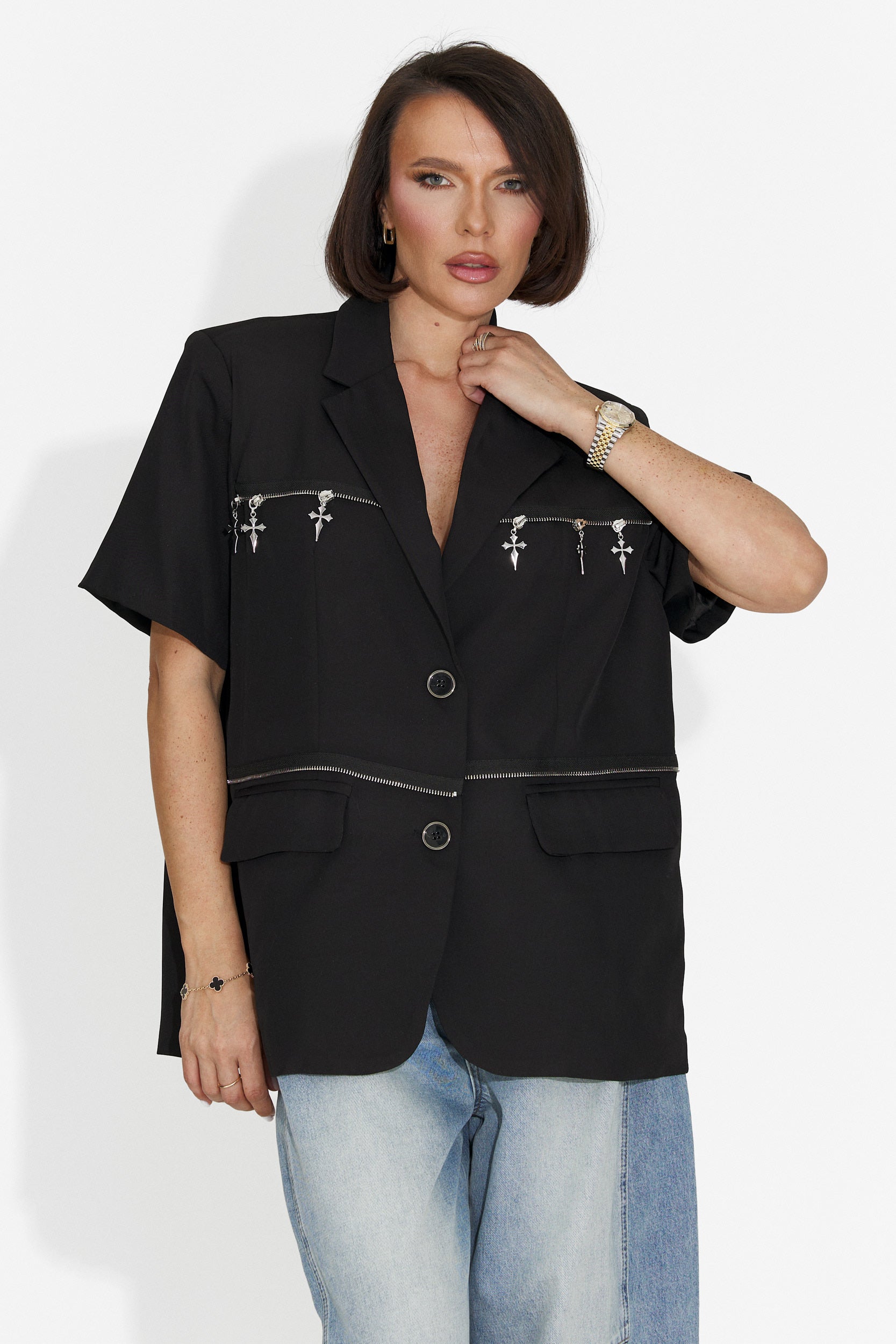 Sacou dama elegant negru Gate Bogas