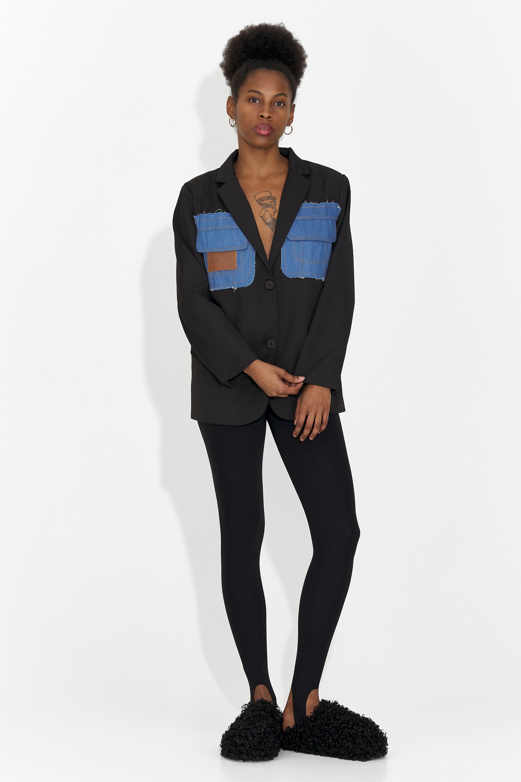 Sacou dama elegant negru Graziela Bogas