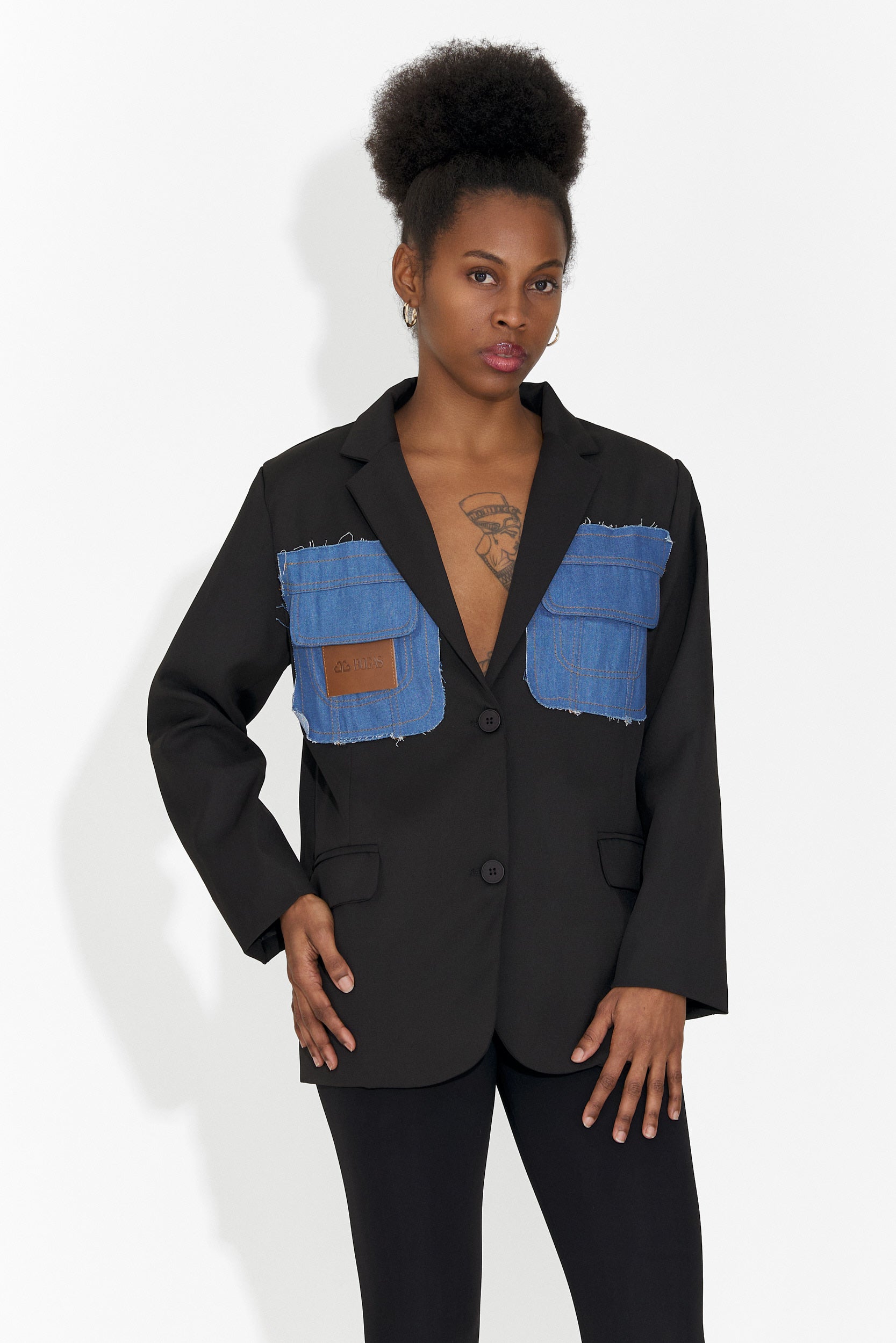 Sacou dama elegant negru Graziela Bogas