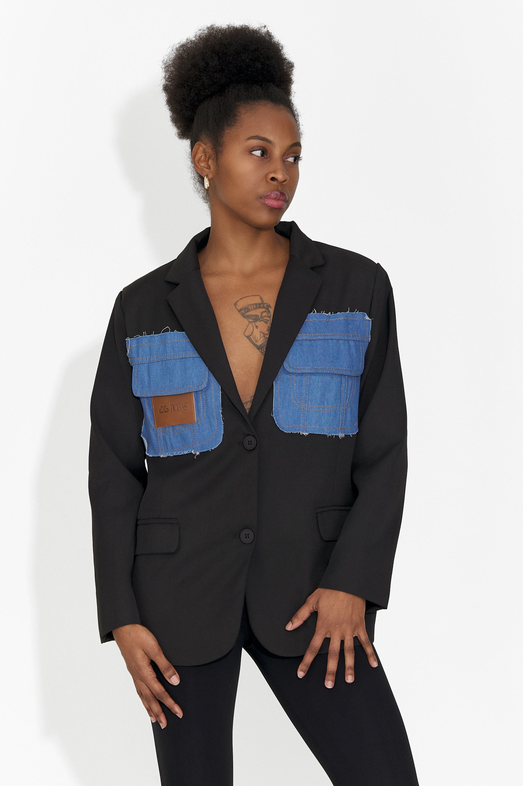 Sacou dama elegant negru Graziela Bogas