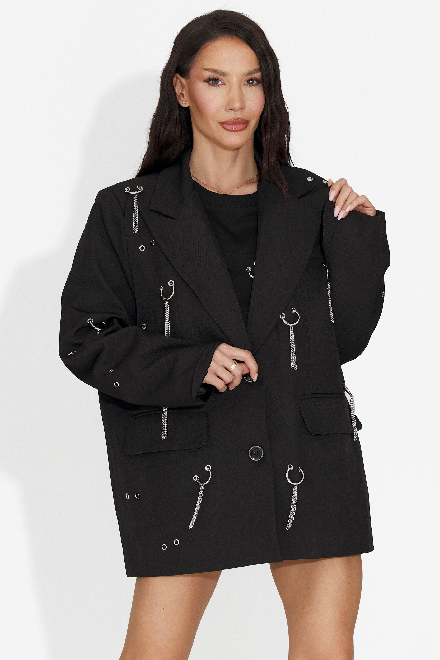 Sacou dama elegant negru Pikata Bogas
