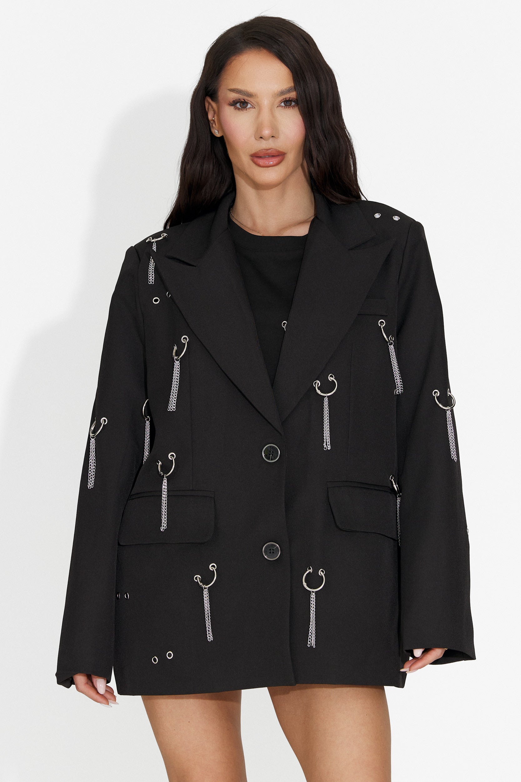 Sacou dama elegant negru Pikata Bogas