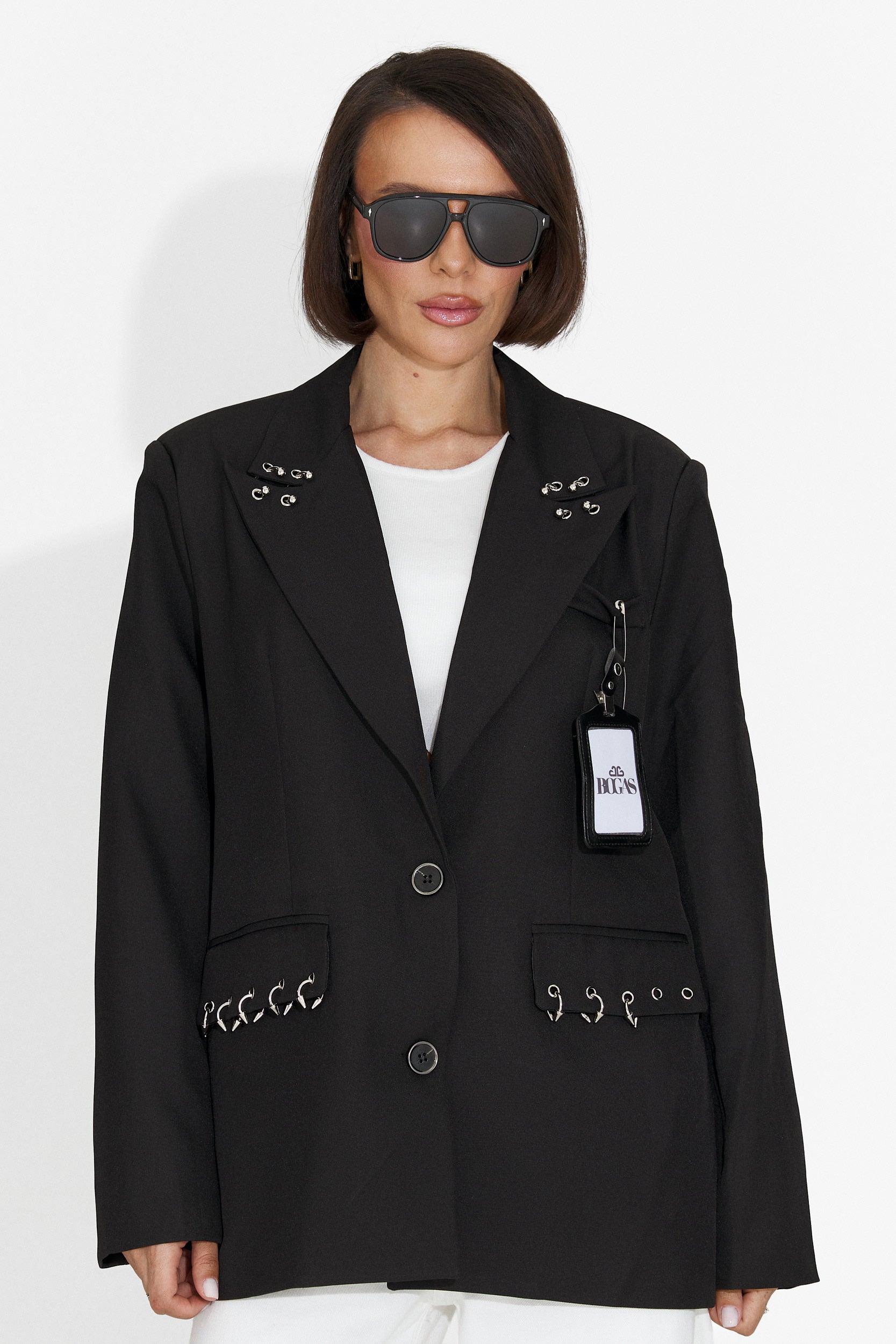 Sacou dama elegant negru Vices Bogas