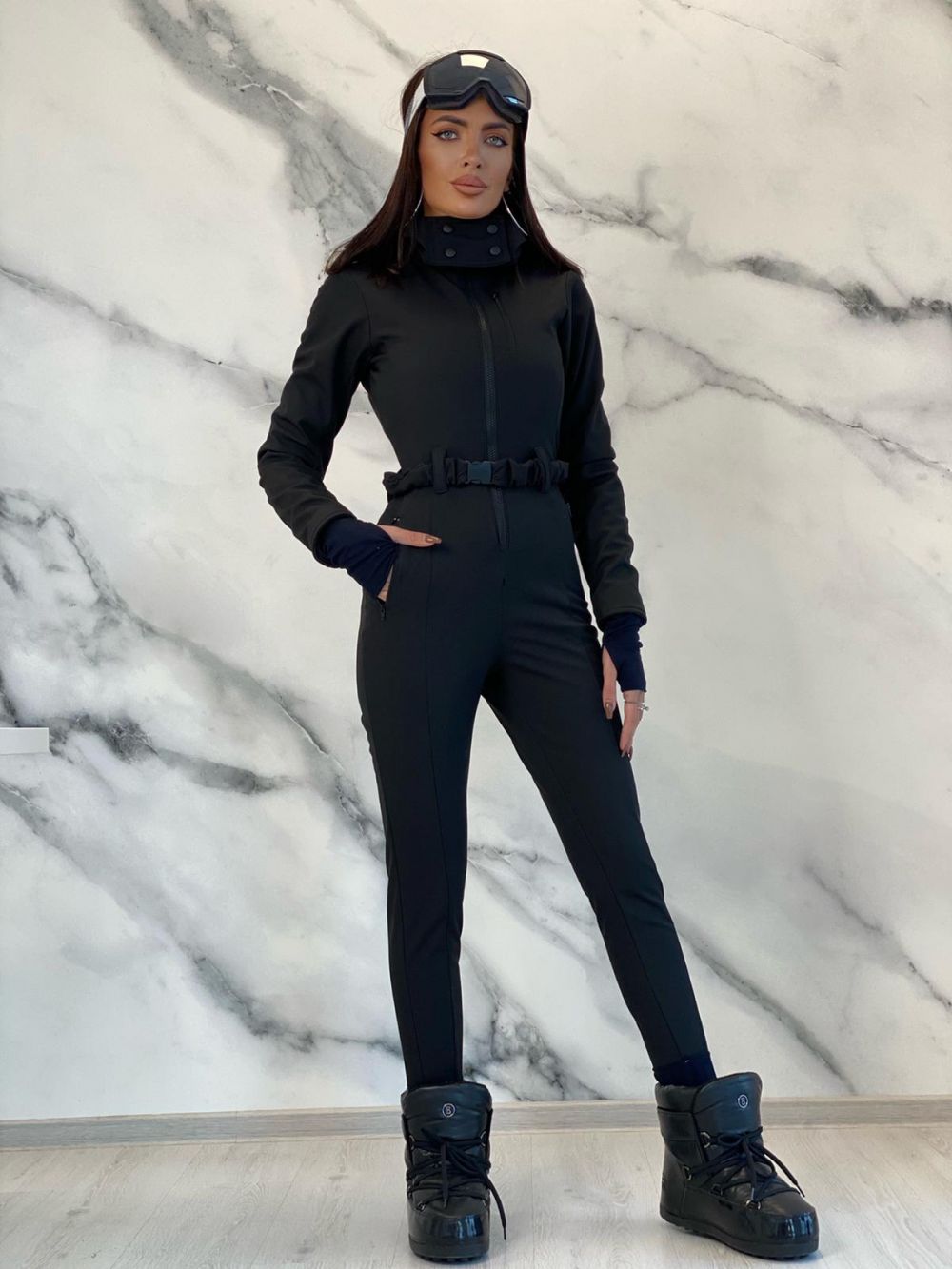 Salopeta ski casual neagra Anodys Bogas