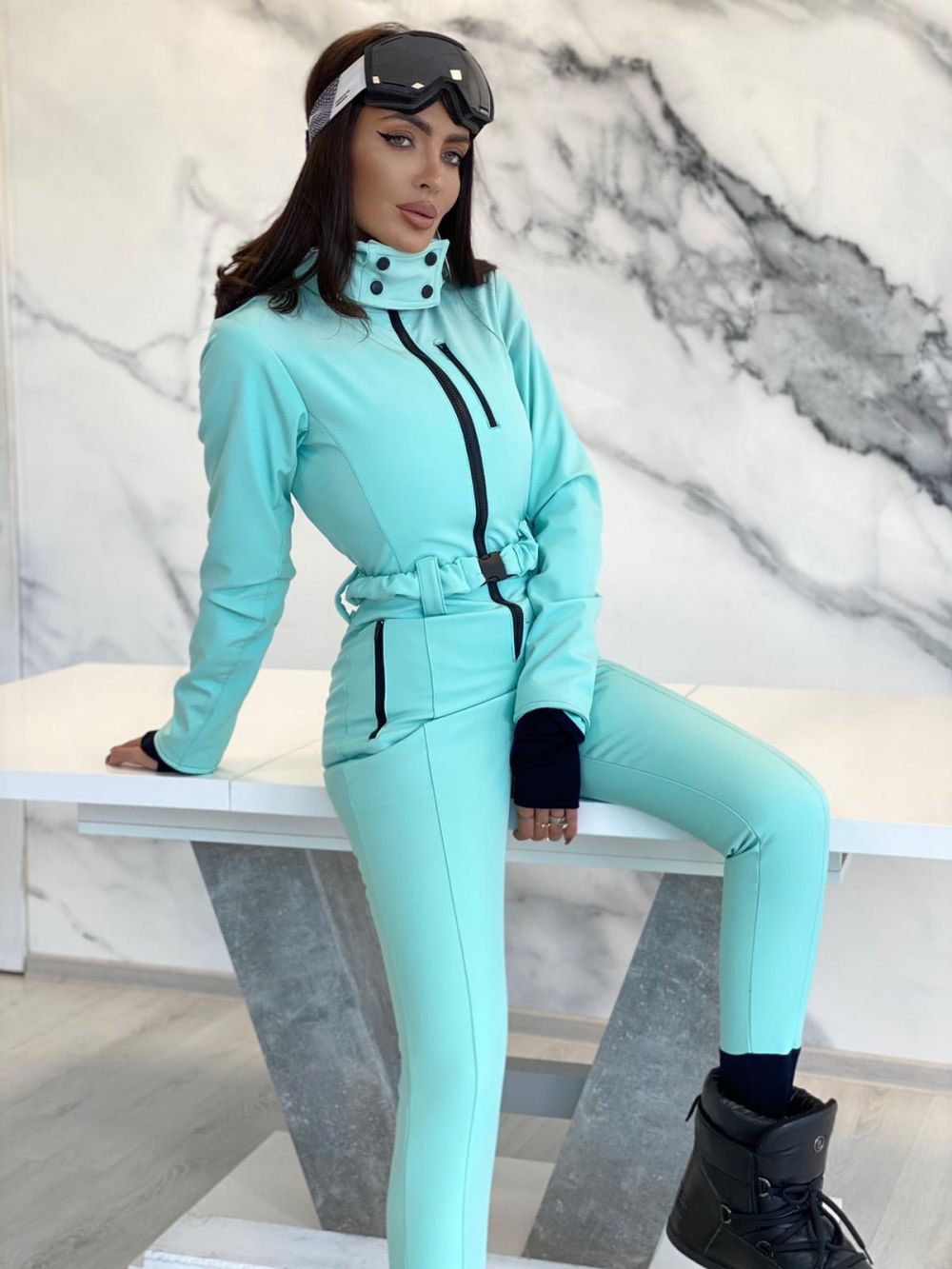 Casual blue ski jumpsuit Anodys Bogas