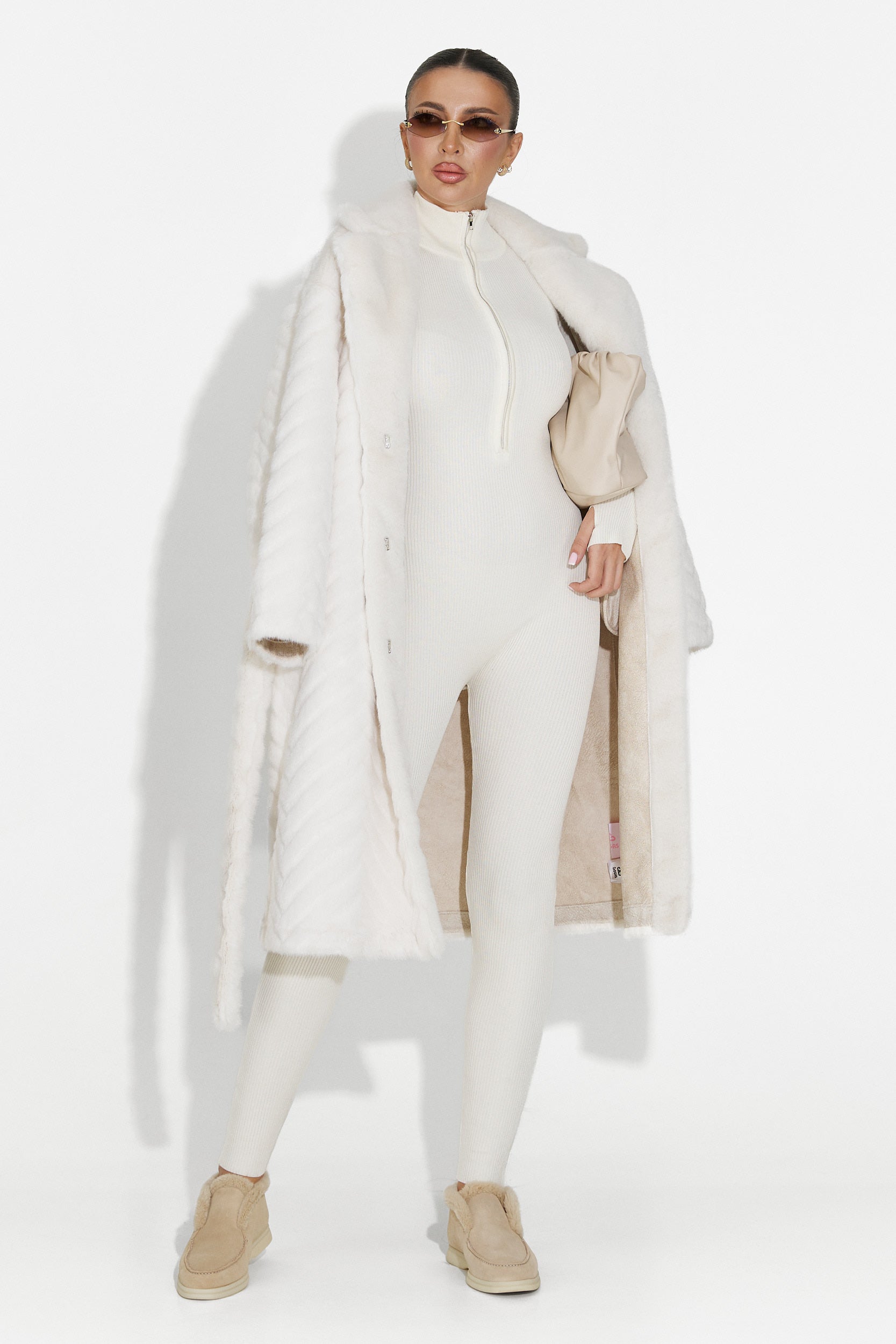 Elivra Bogas Casual Beige Women's Jumpsuit