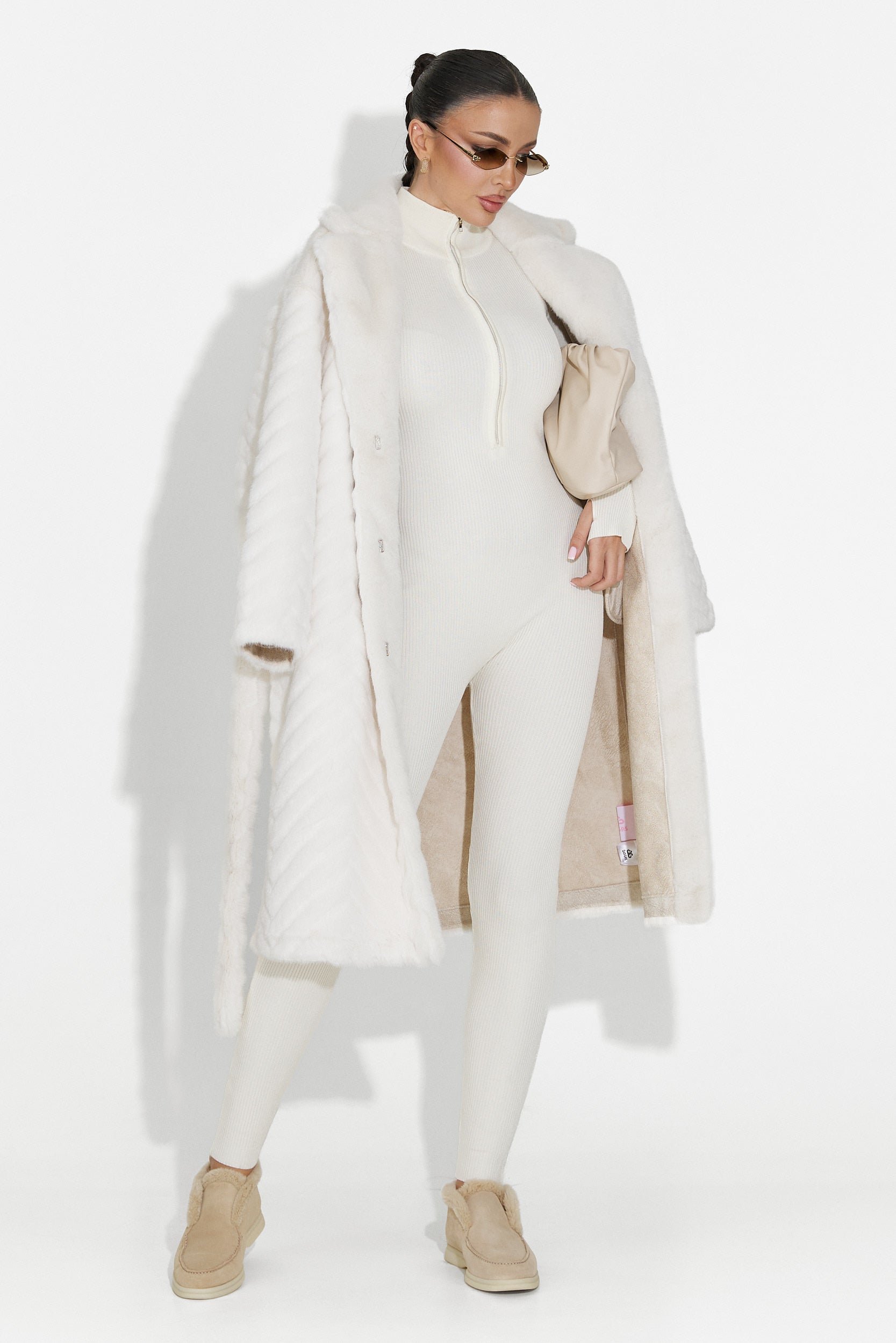 Salopeta dama casual bej Elivra Bogas