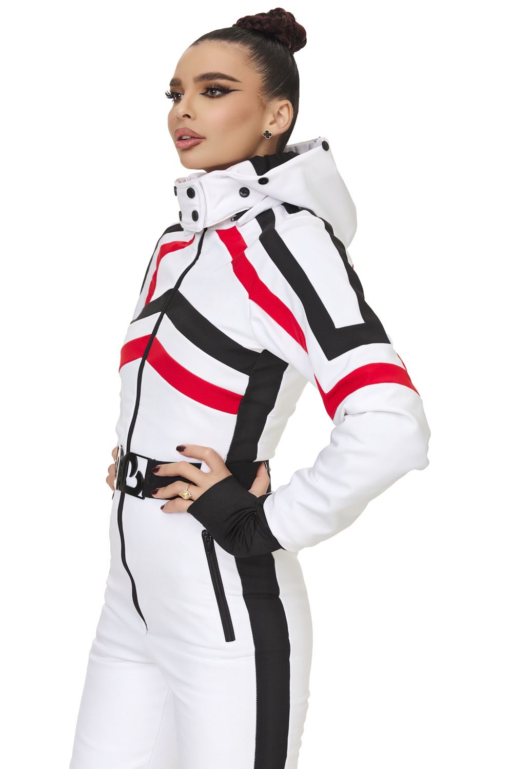 Casual white ski jumpsuit Abyem Bogas