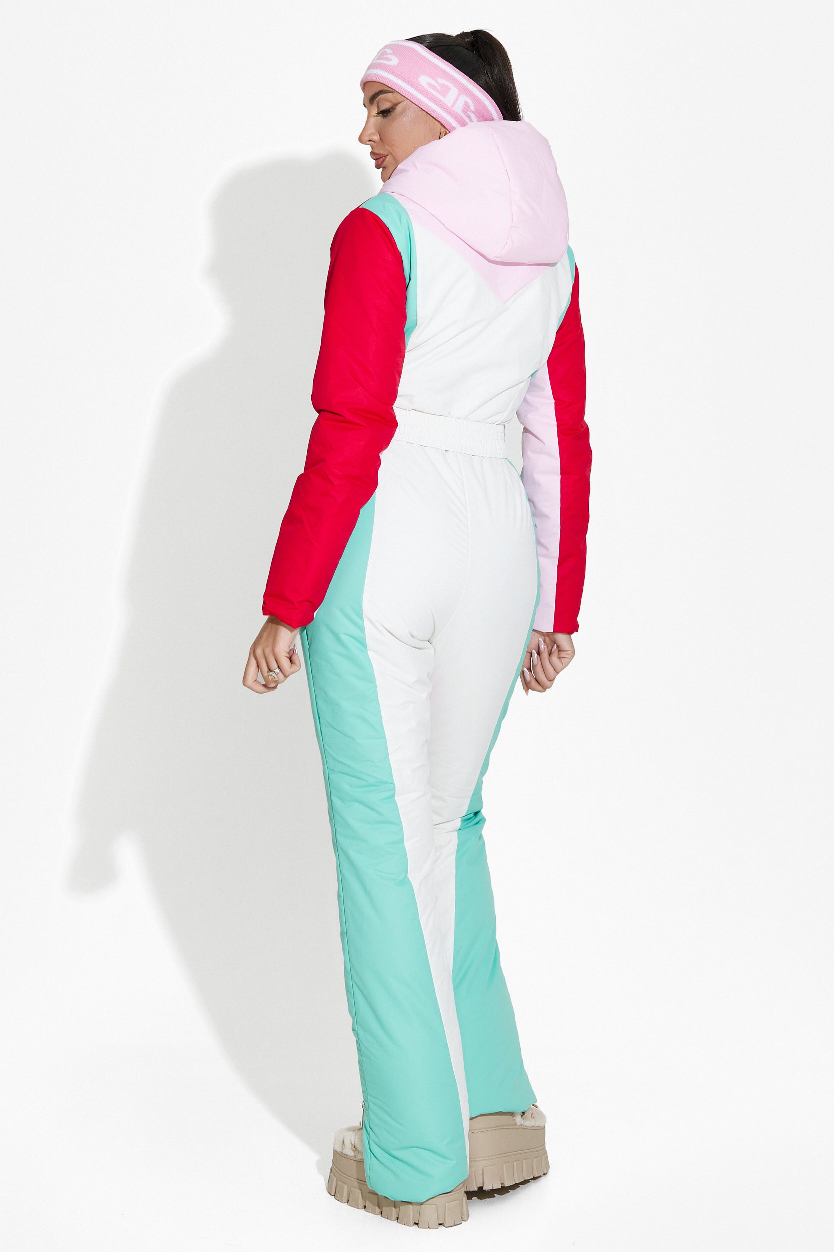 Nadyna Bogas Casual White Ski Jumpsuit