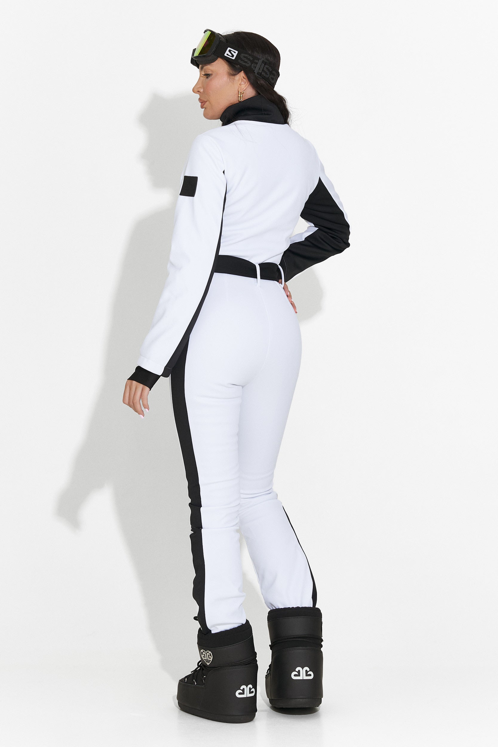 Oliviene Bogas Casual White Ski Jumpsuit