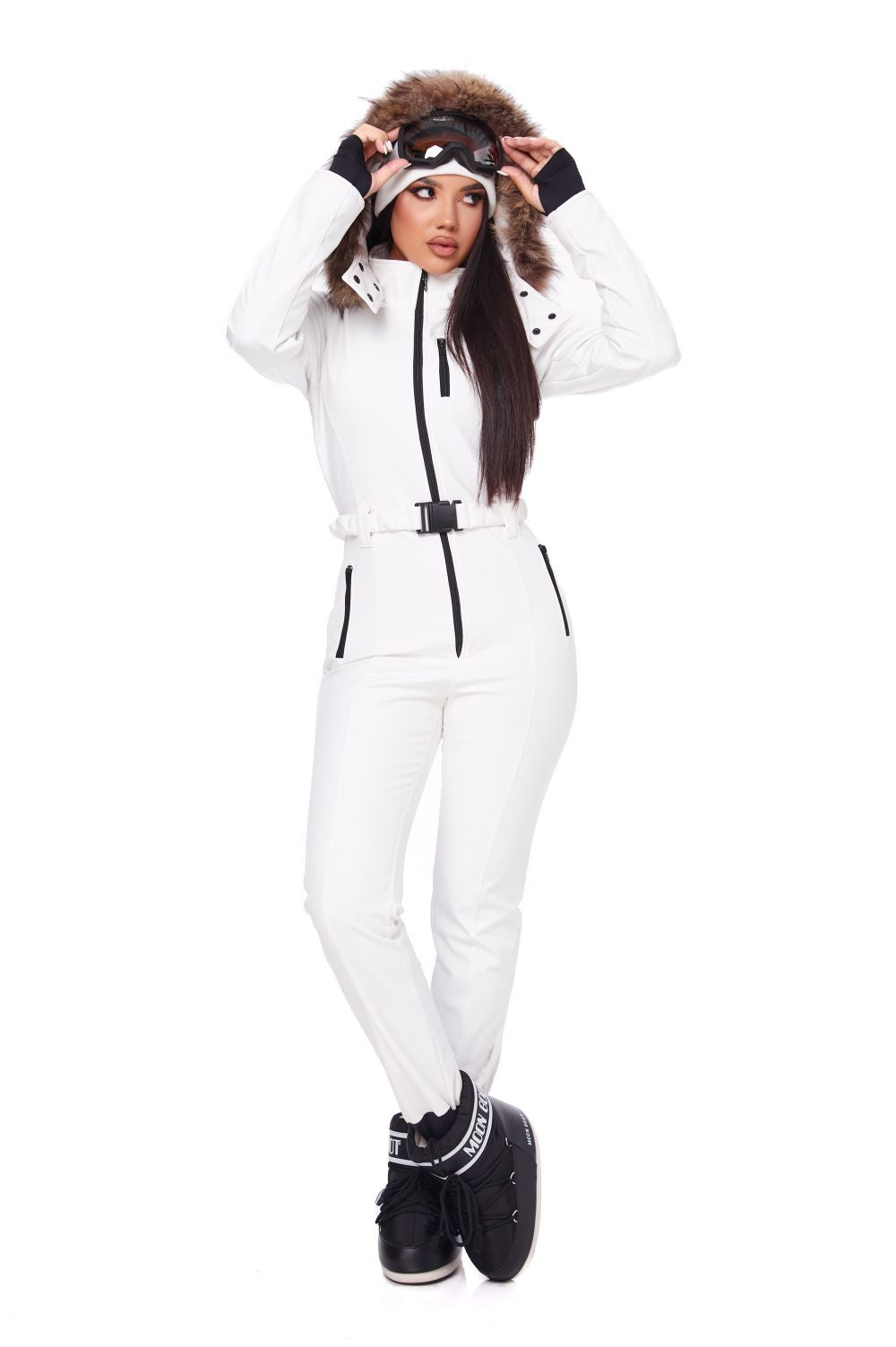 Casual white ski jumpsuit Sydona Bogas