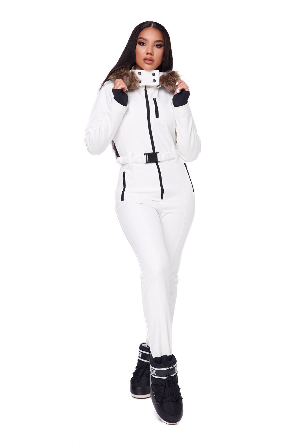 Casual white ski jumpsuit Sydona Bogas