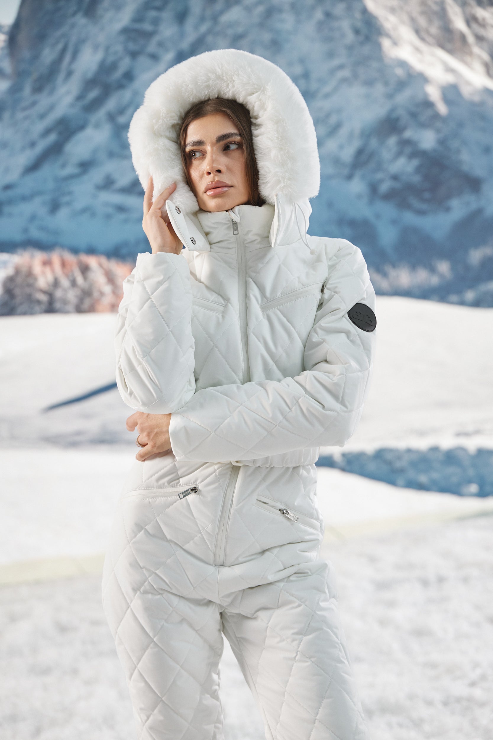 Casual white ski jumpsuit Valene Bogas