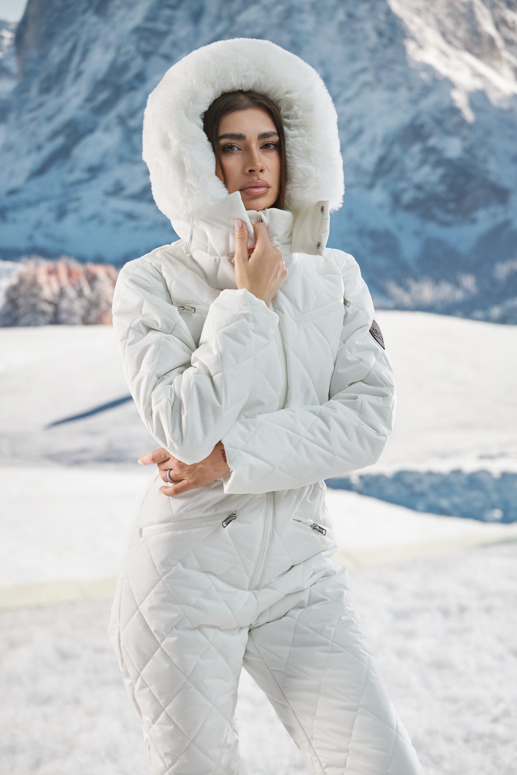 Casual white ski jumpsuit Valene Bogas
