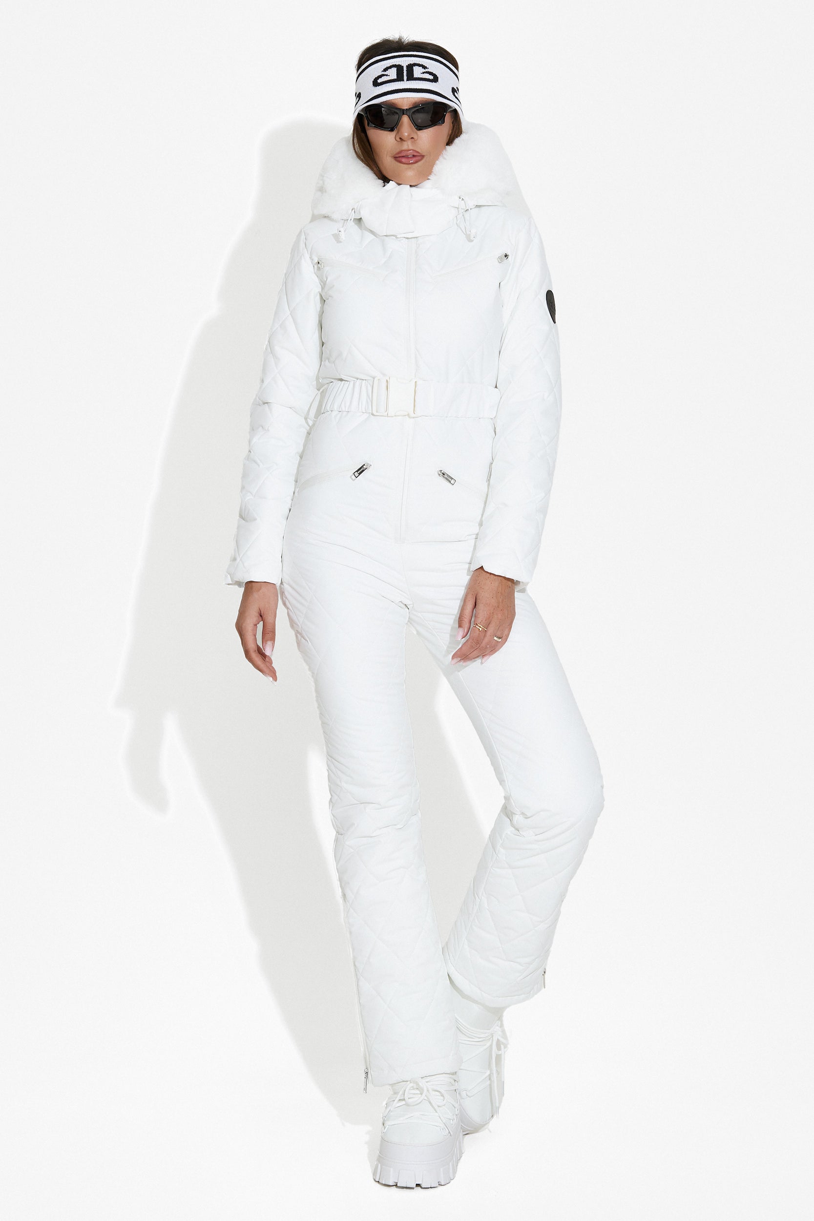 Casual white ski jumpsuit Valene Bogas