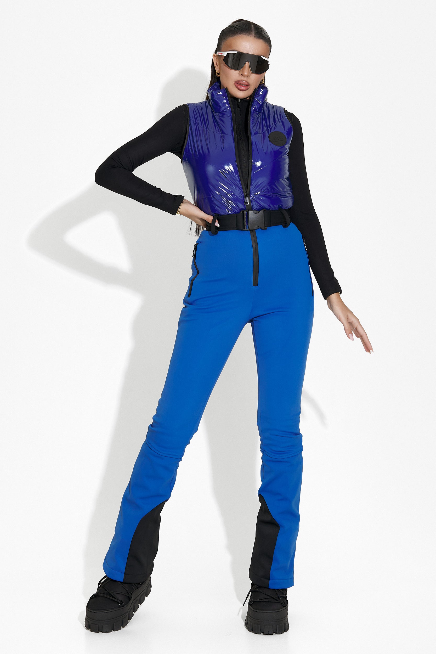 Palmyra Bogas Casual Blue Ski Jumpsuit