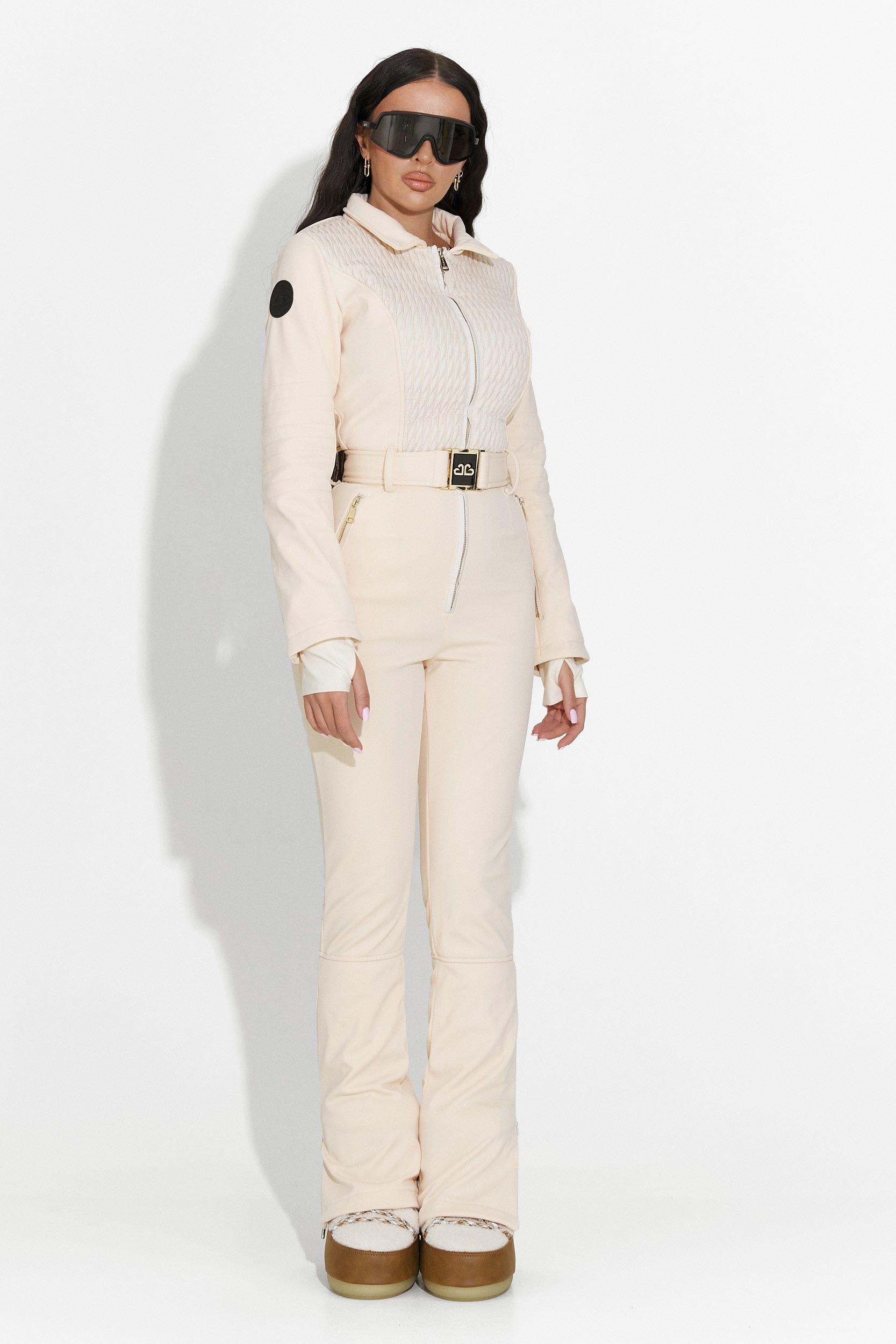 Jorena Bogas Casual Beige Ski Jumpsuit