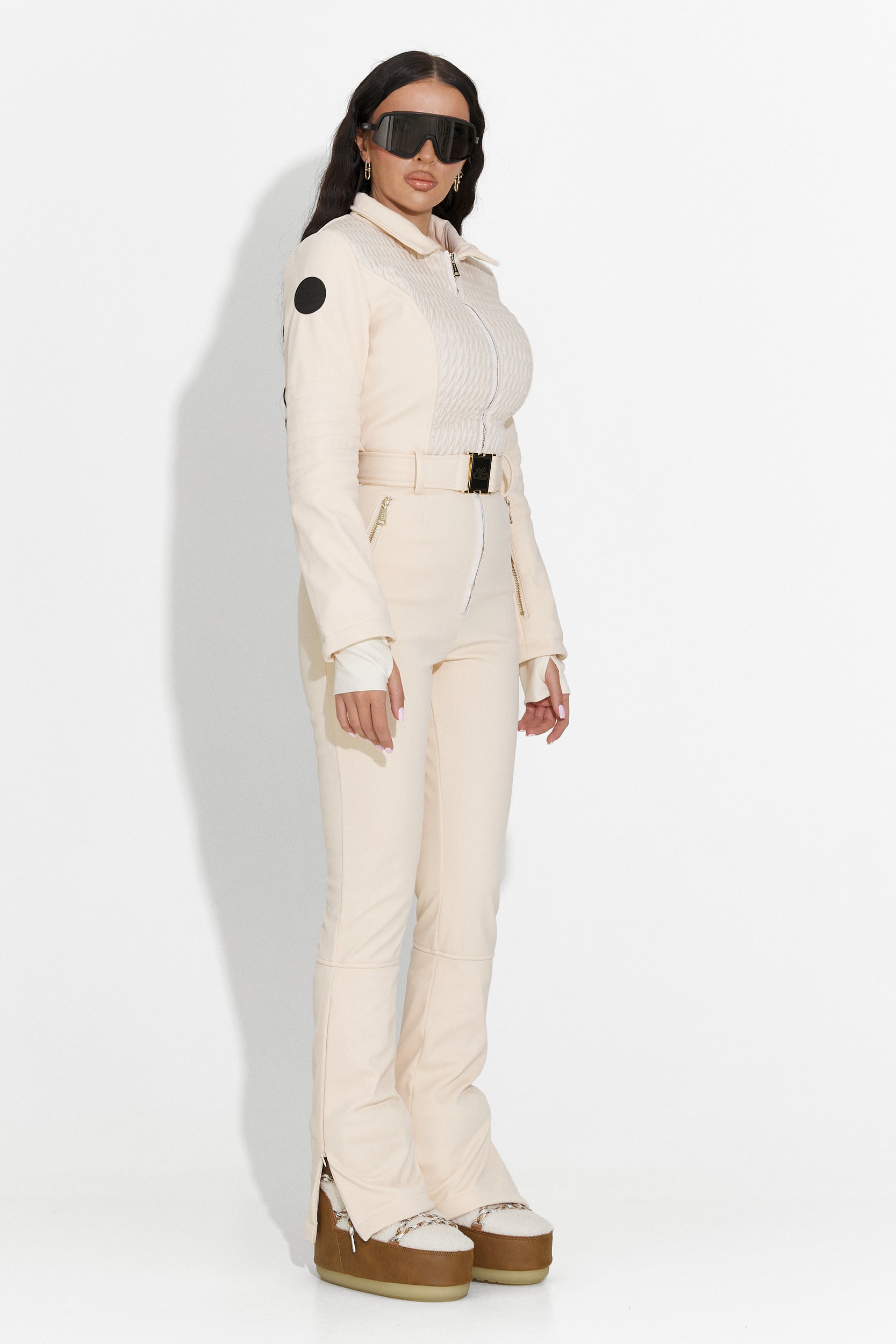 Jorena Bogas Casual Beige Ski Jumpsuit