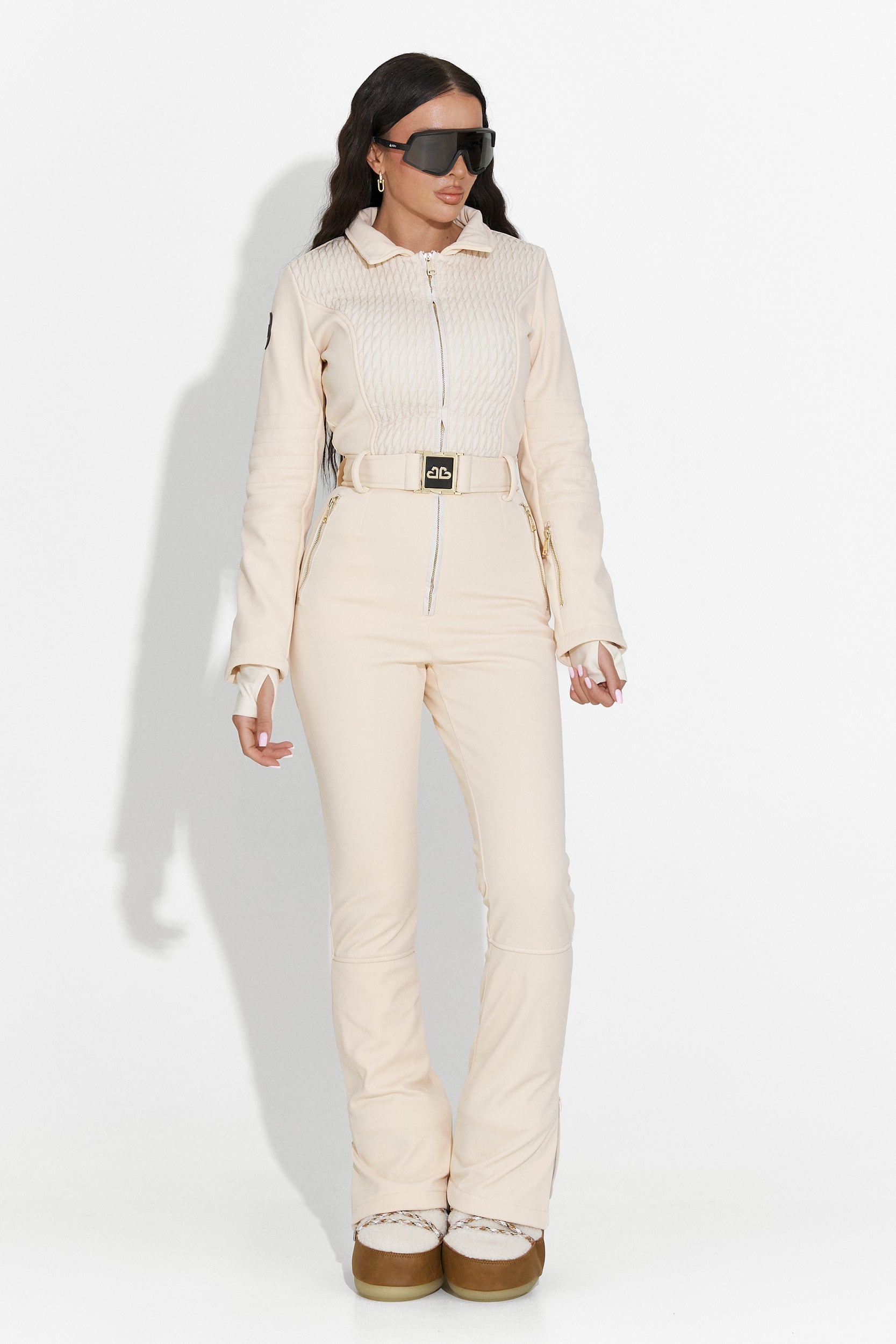 Jorena Bogas Casual Beige Ski Jumpsuit