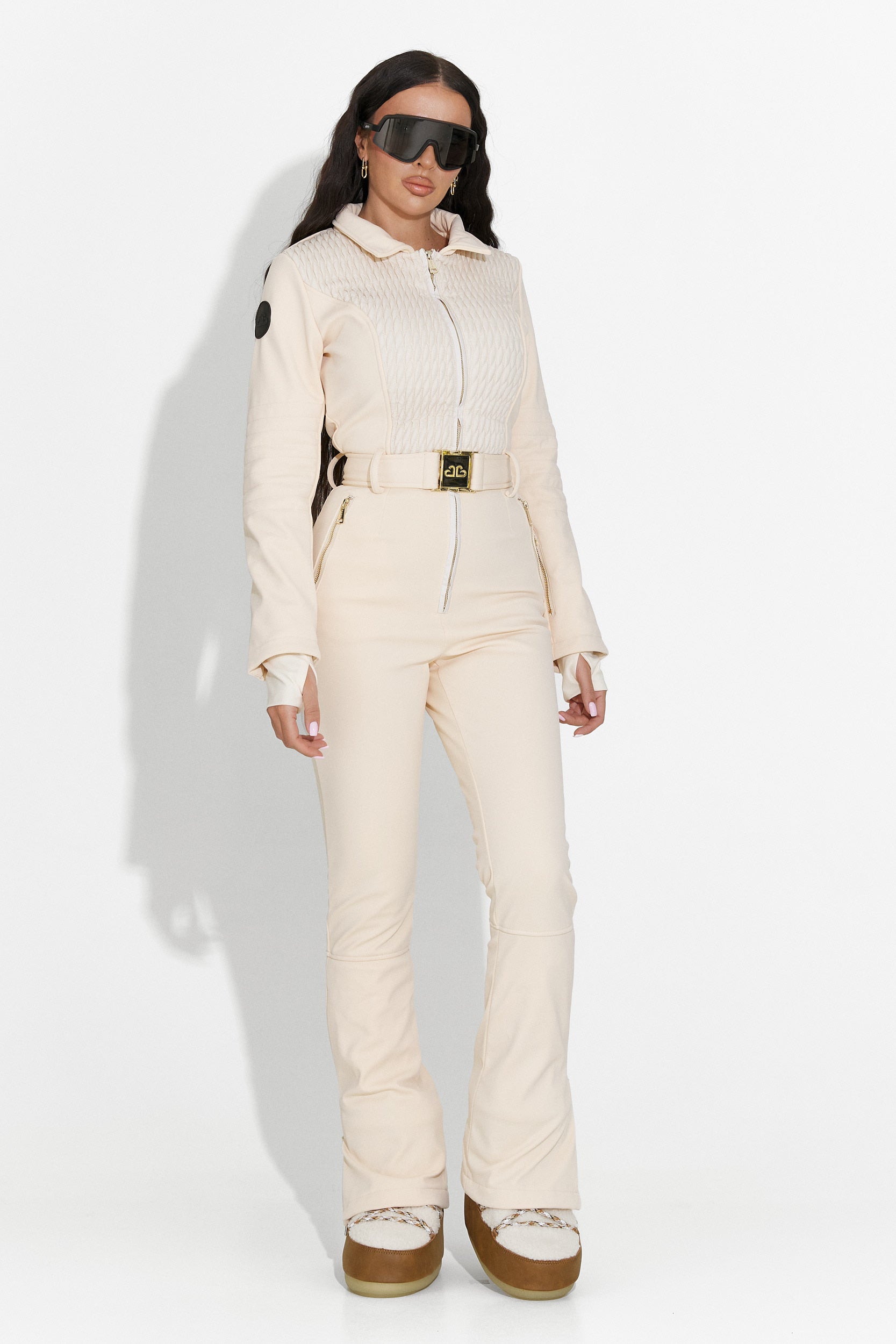 Jorena Bogas Casual Beige Ski Jumpsuit