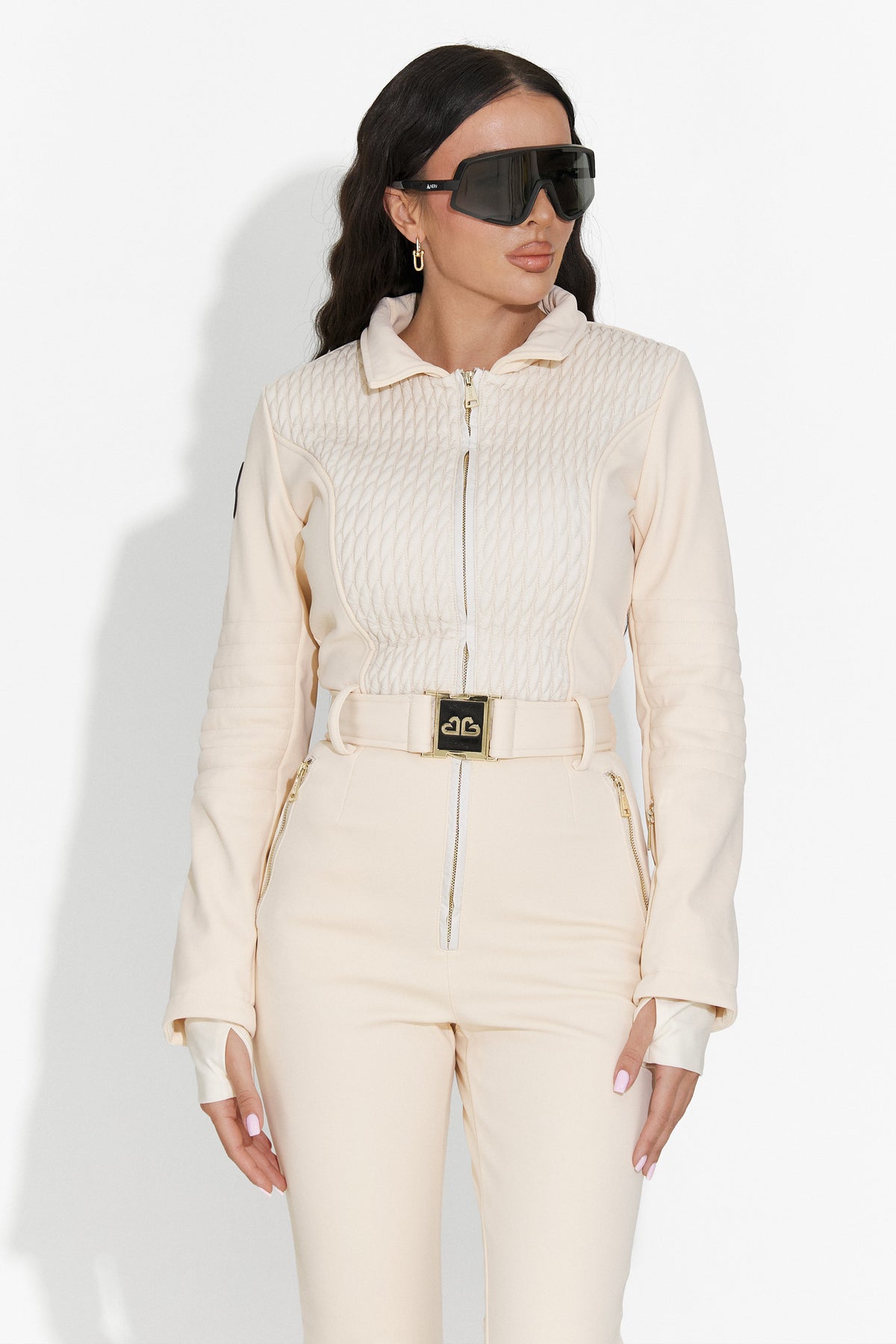 Salopeta ski casual bej Jorena Bogas, imaginea 11 din 11