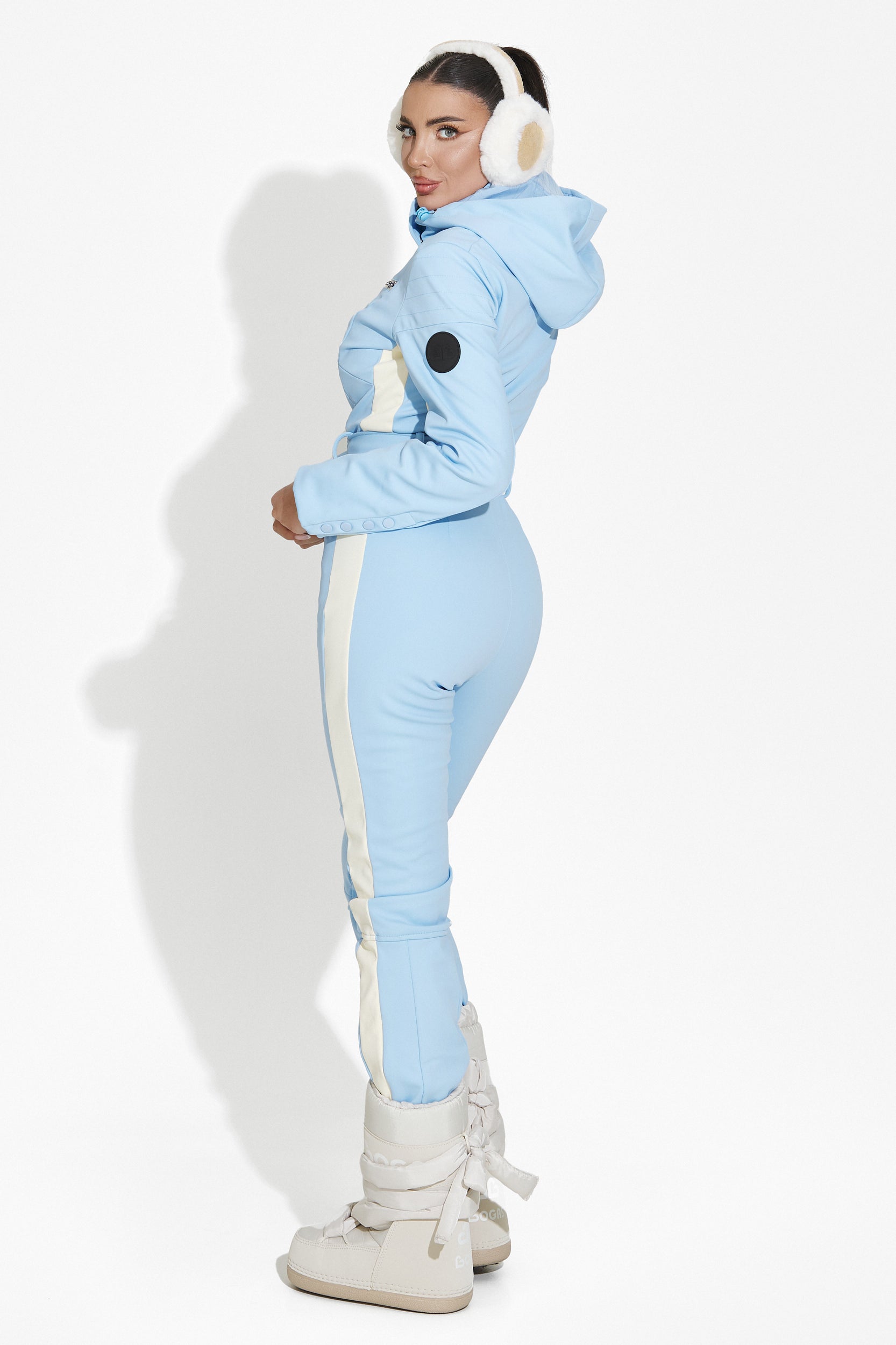 Driana Bogas Casual Blue Ski Jumpsuit