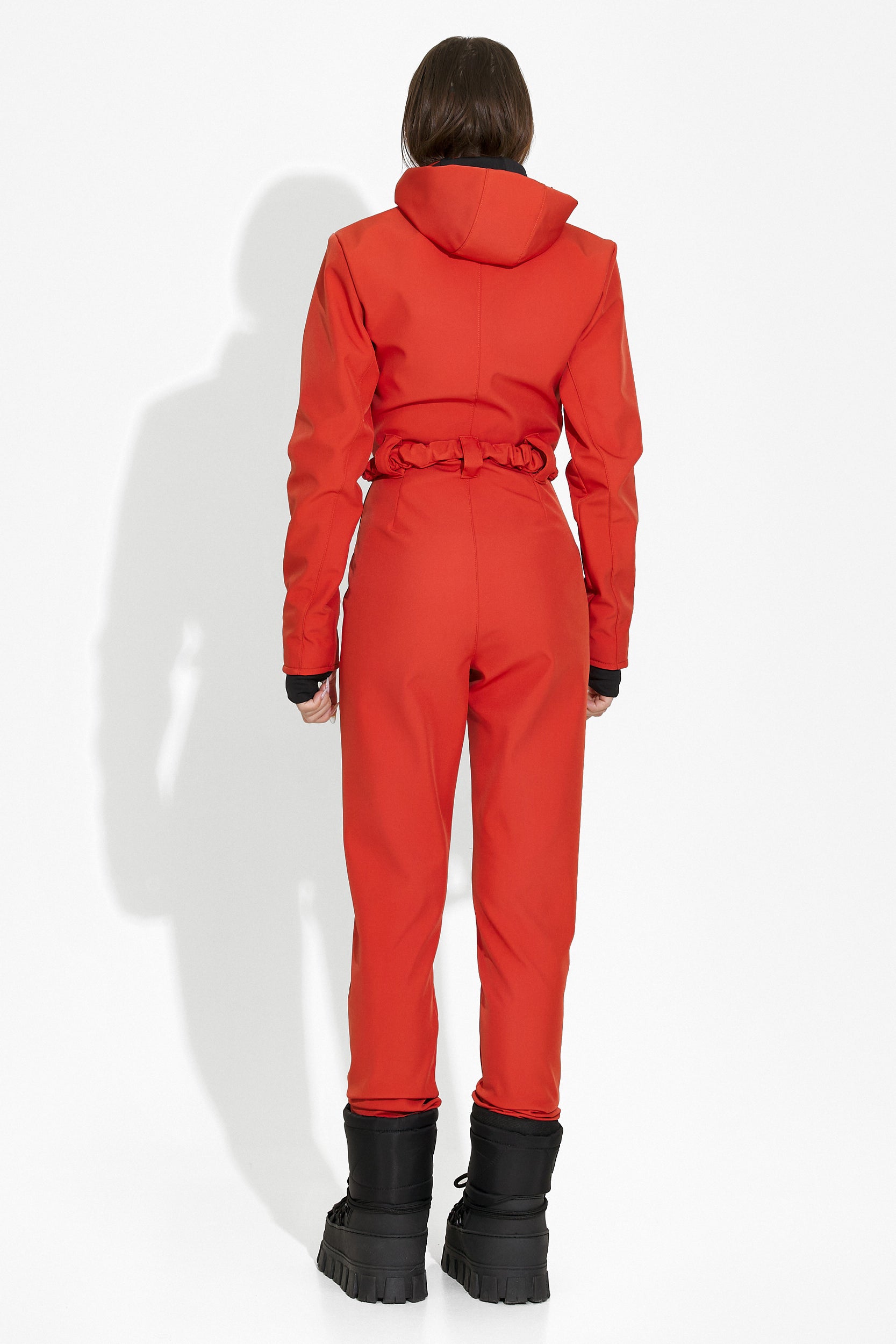 Casual brick-red ski jumpsuit Anodys Bogas