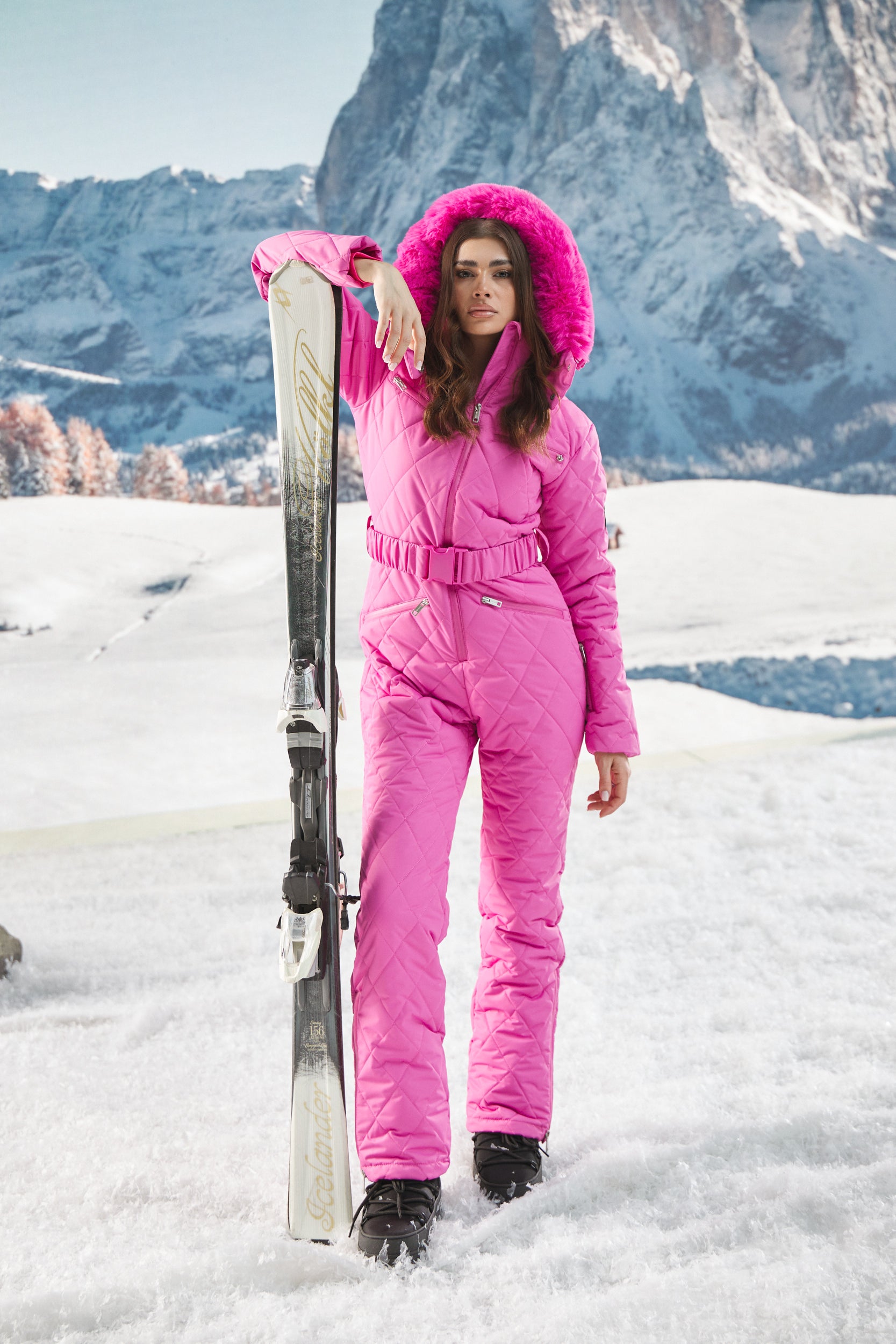 Casual Fuchsia Ski Jumpsuit Valene Bogas