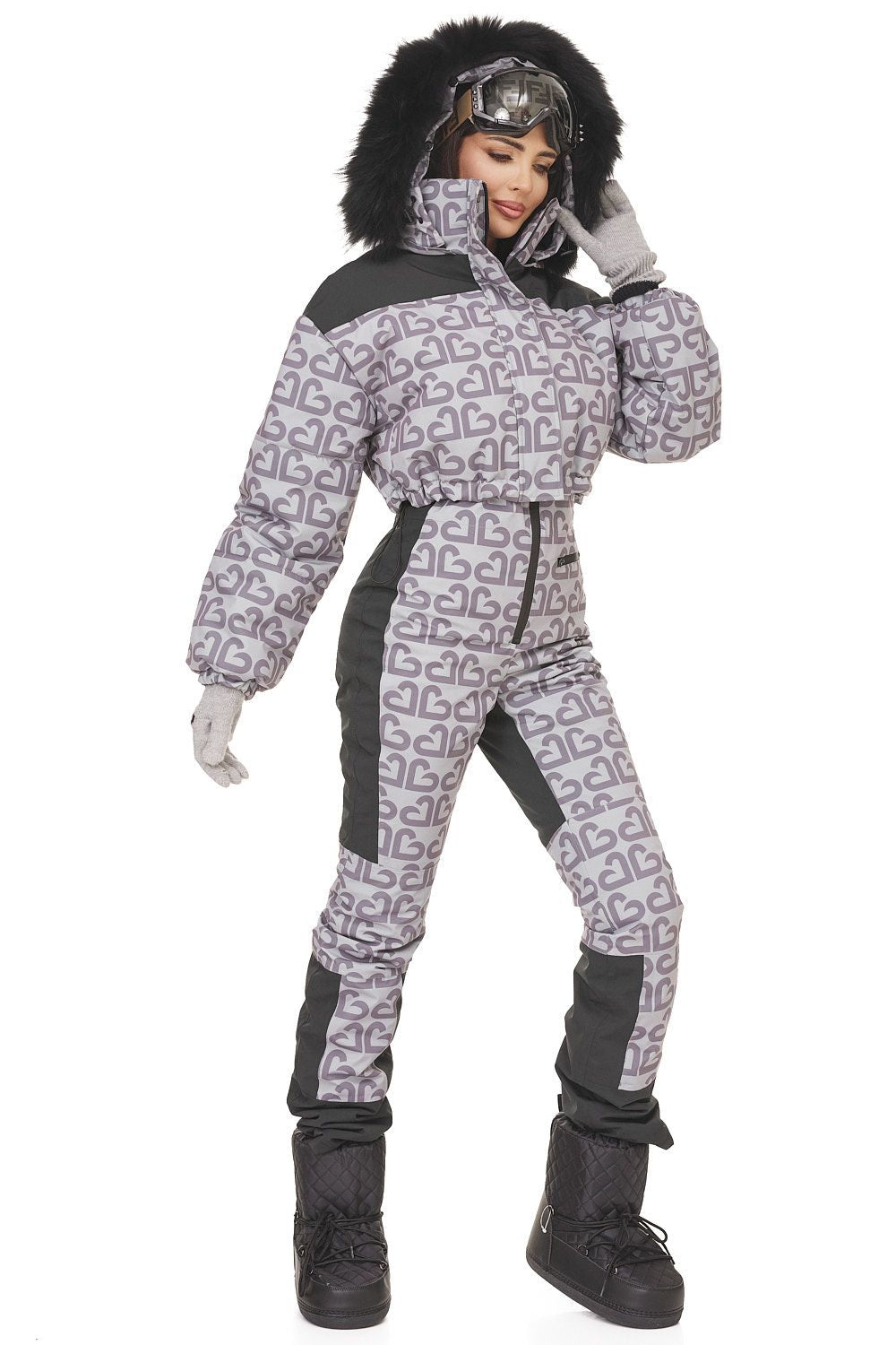 Costum ski casual gri Adelines Bogas