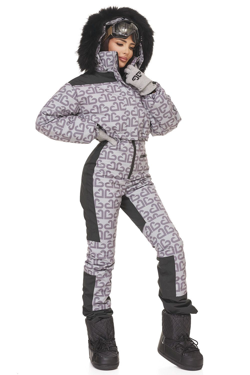 Costum ski casual gri Adelines Bogas