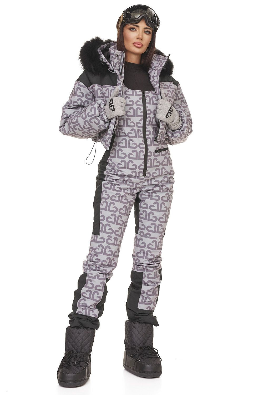 Costum ski casual gri Adelines Bogas