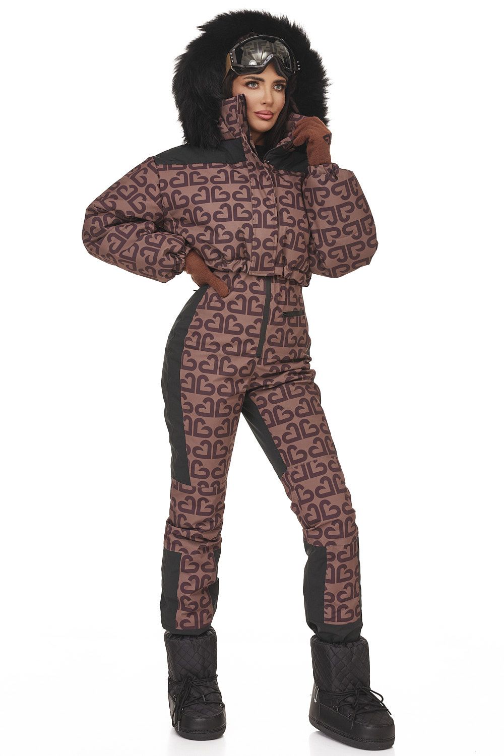 Costum ski casual maro Adelines Bogas