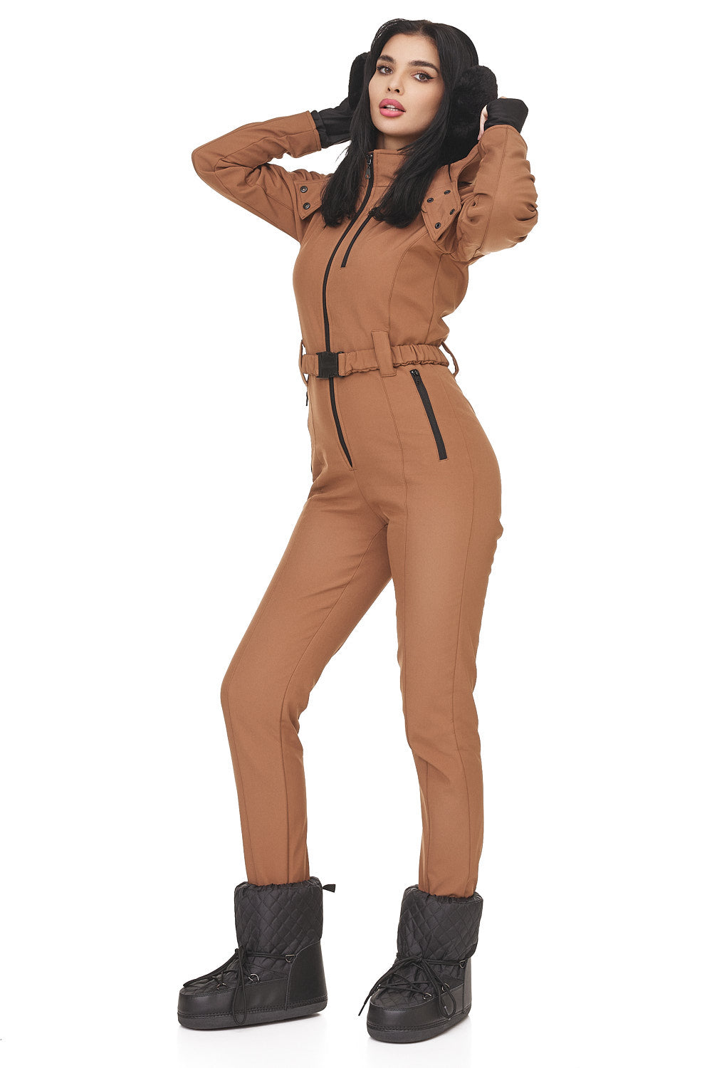 Casual brown ski jumpsuit Anodys Bogas