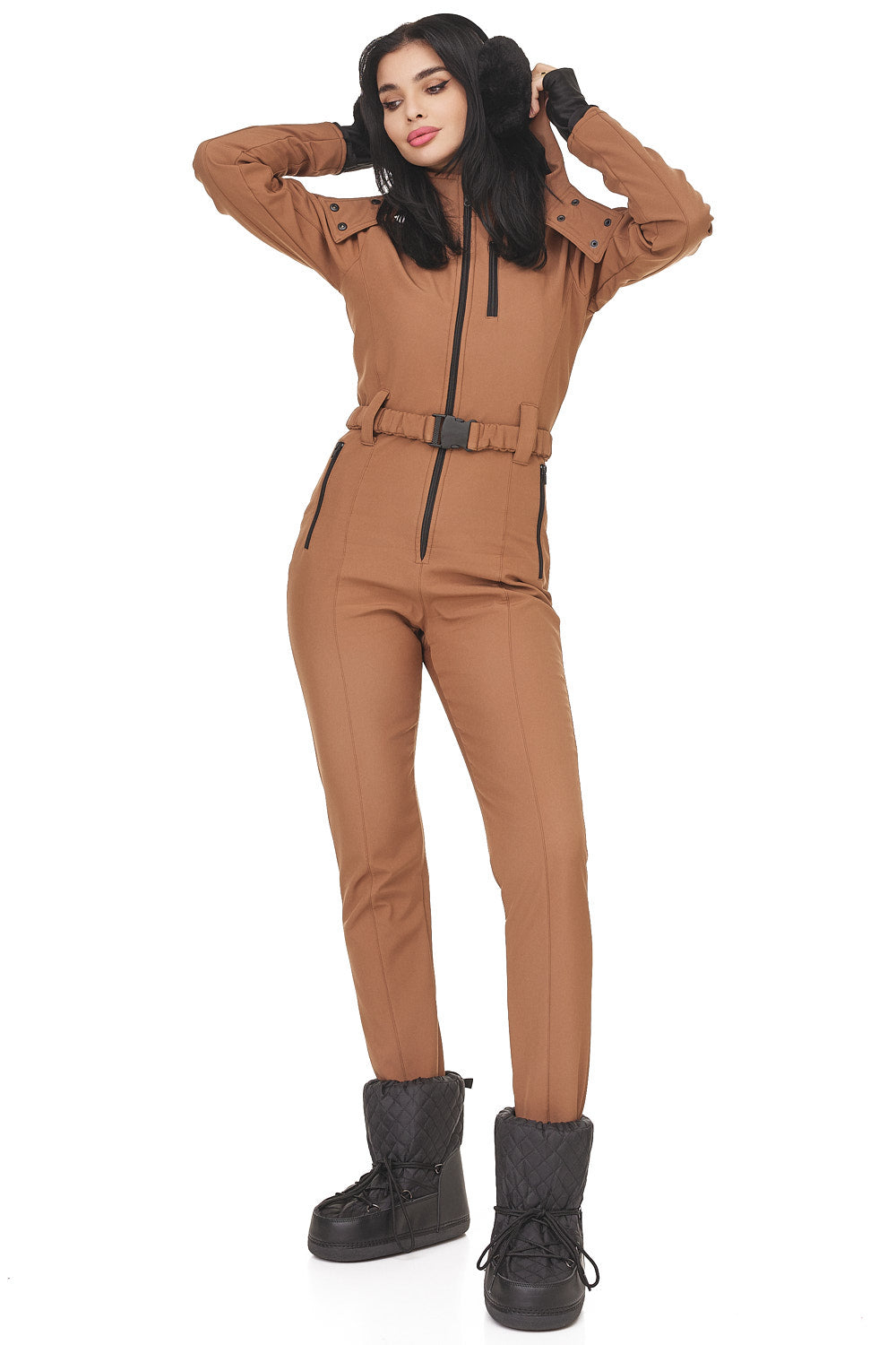 Casual brown ski jumpsuit Anodys Bogas