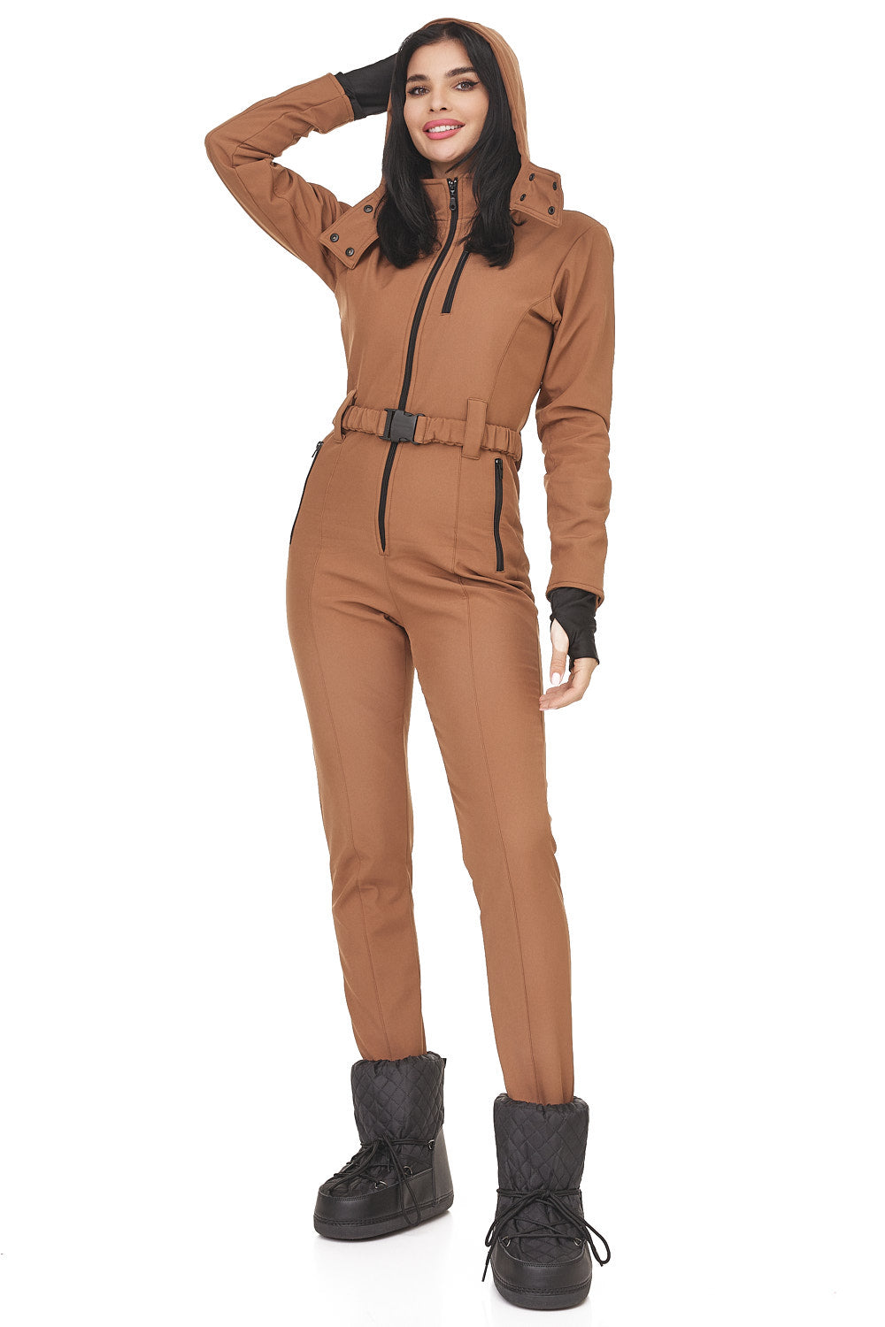 Casual brown ski jumpsuit Anodys Bogas