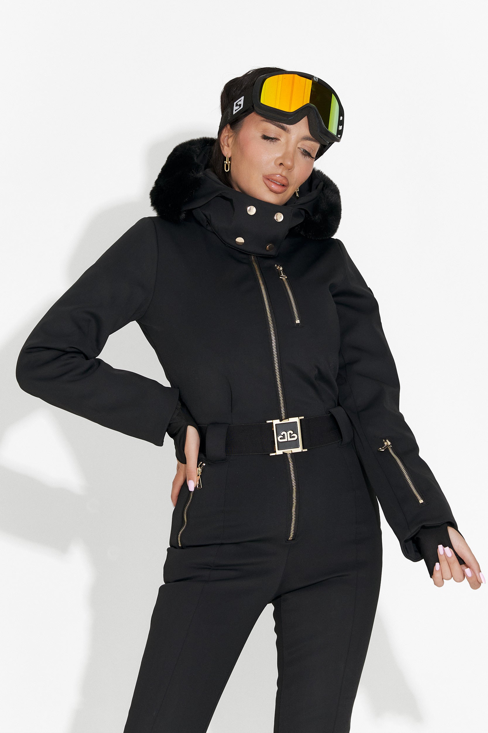 Salopeta ski casual neagra Frosina Bogas