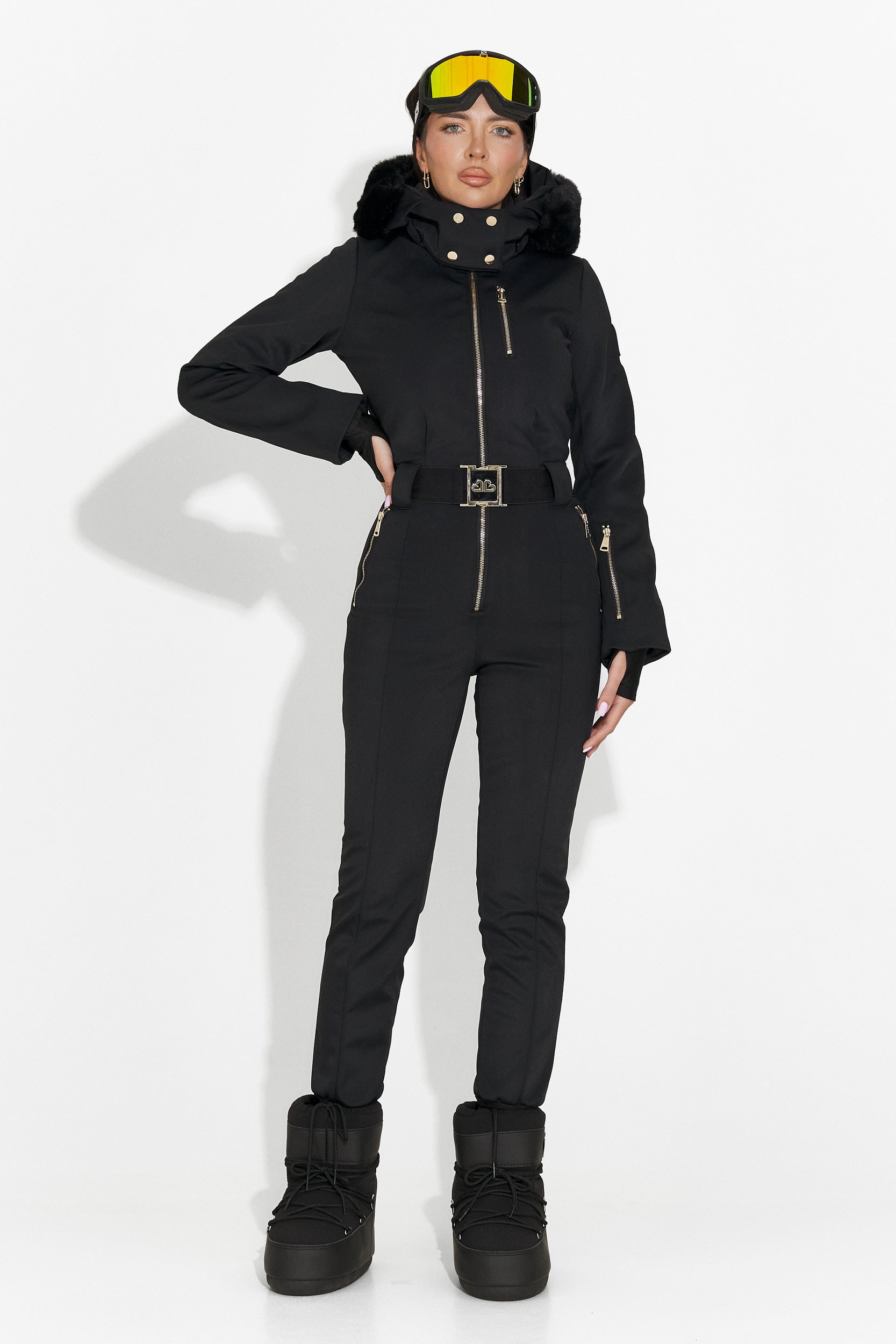 Salopeta ski casual neagra Frosina Bogas