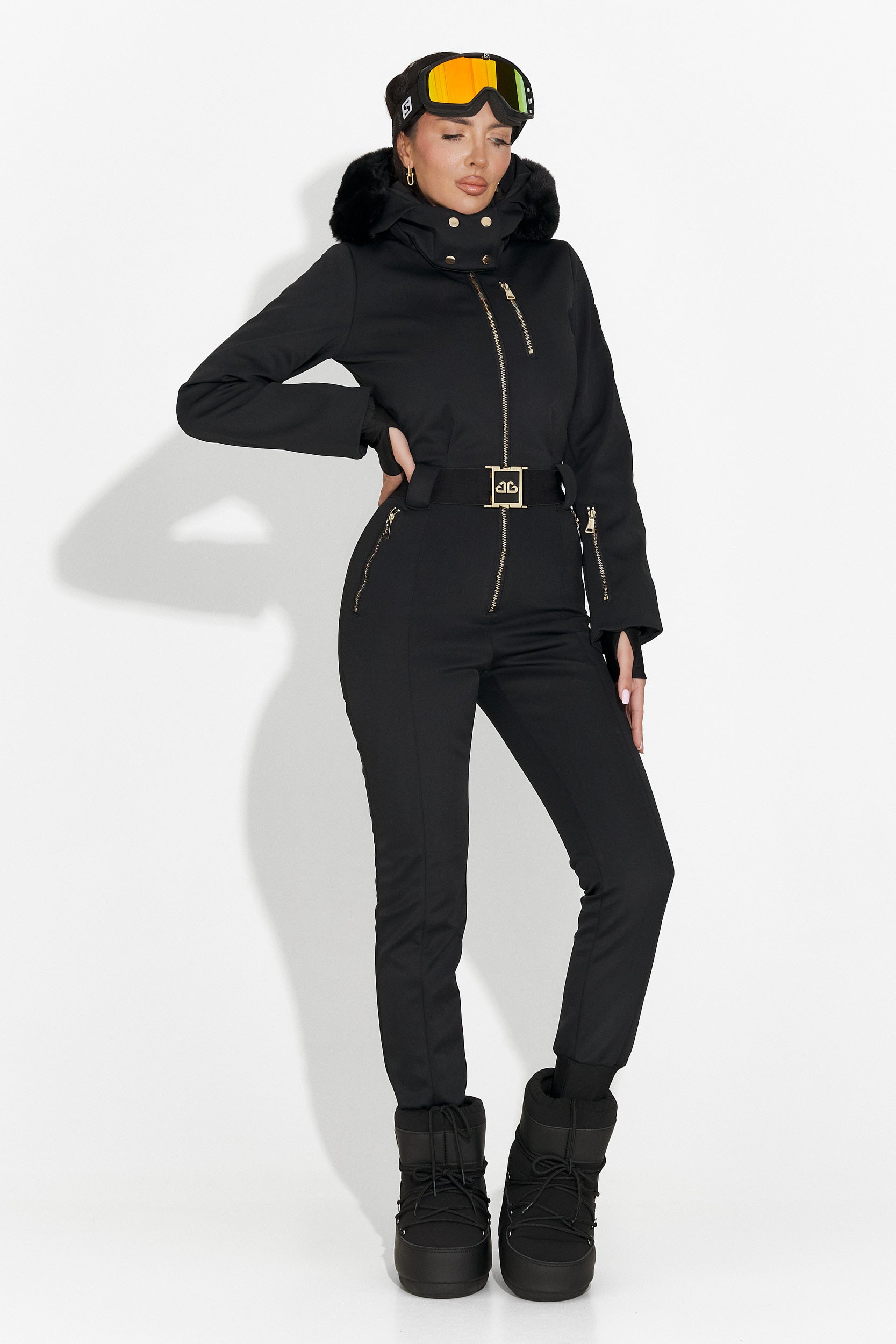 Salopeta ski casual neagra Frosina Bogas