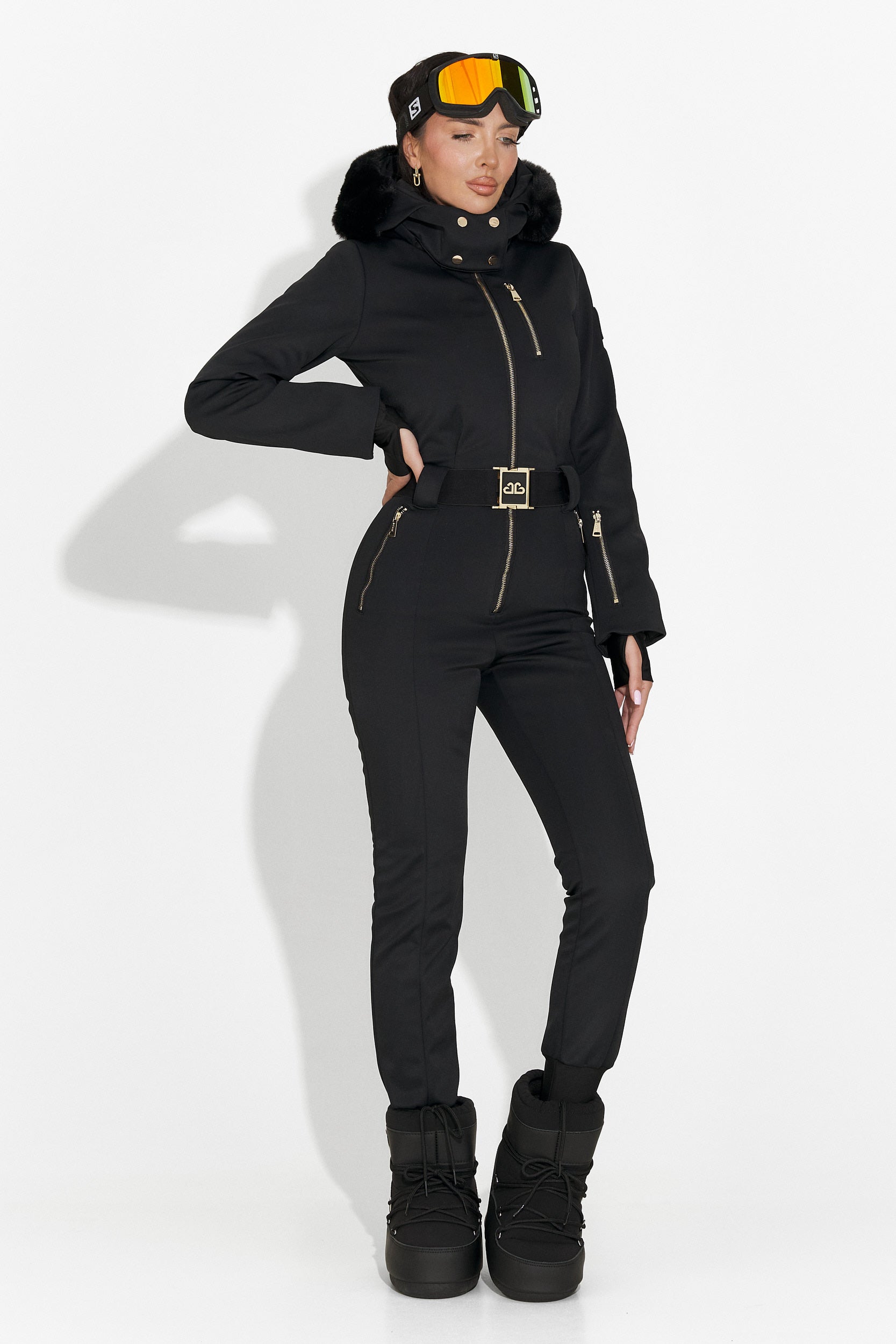 Salopeta ski casual neagra Frosina Bogas