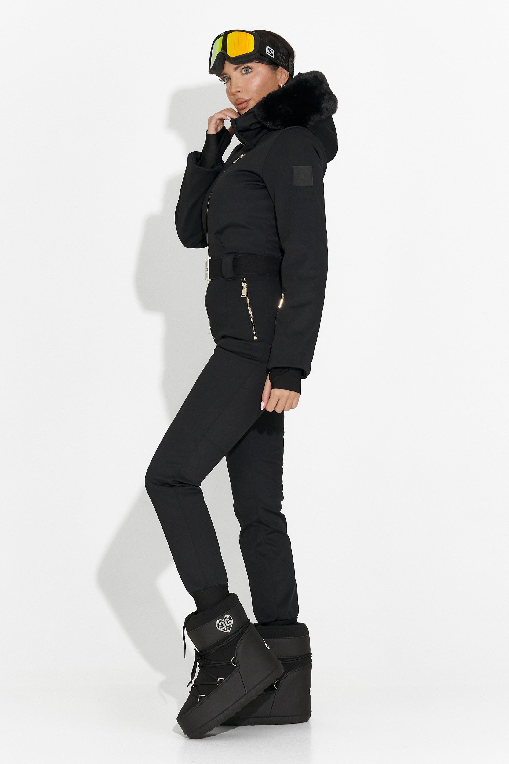 Salopeta ski casual neagra Frosina Bogas