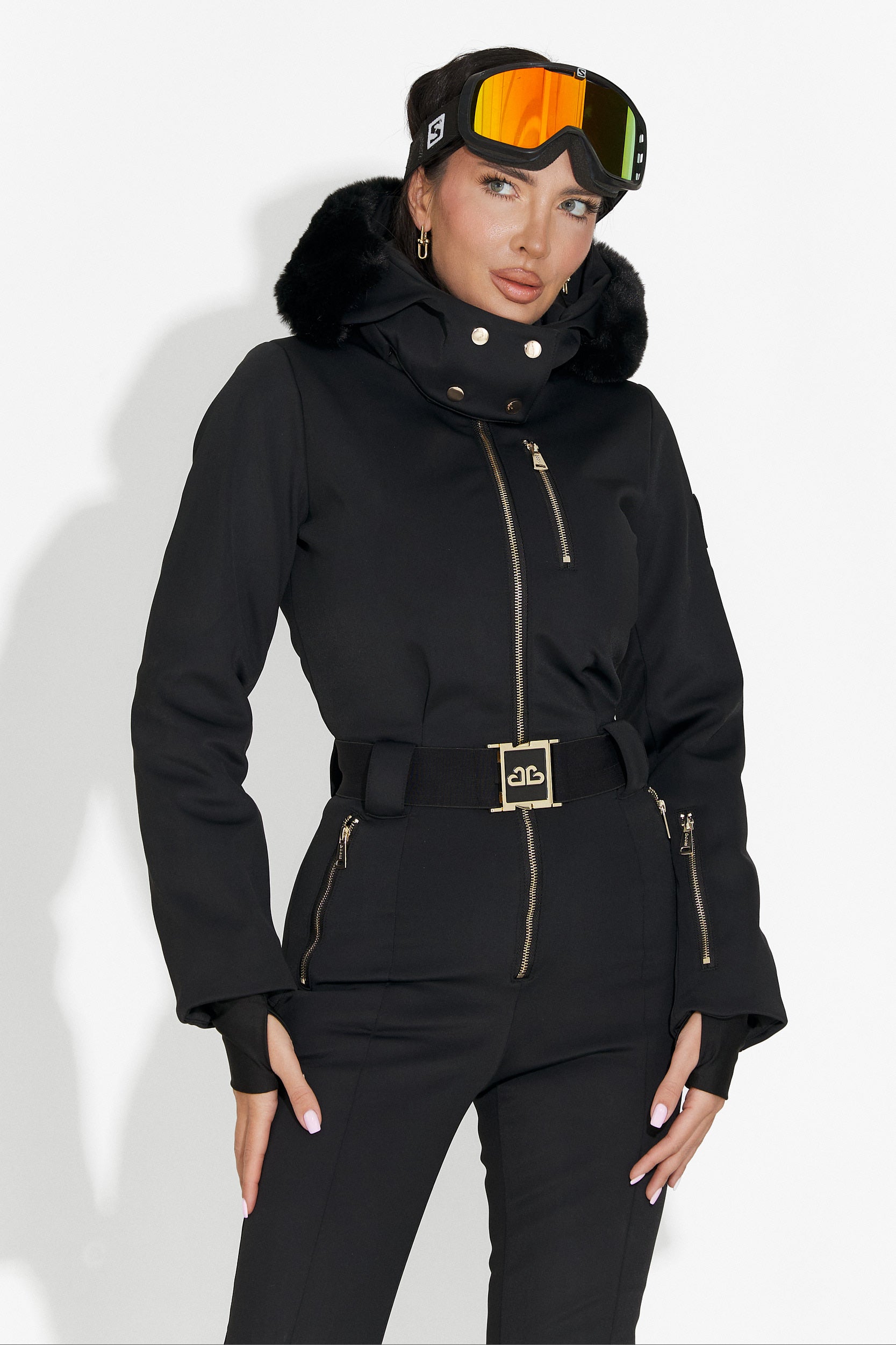 Salopeta ski casual neagra Frosina Bogas