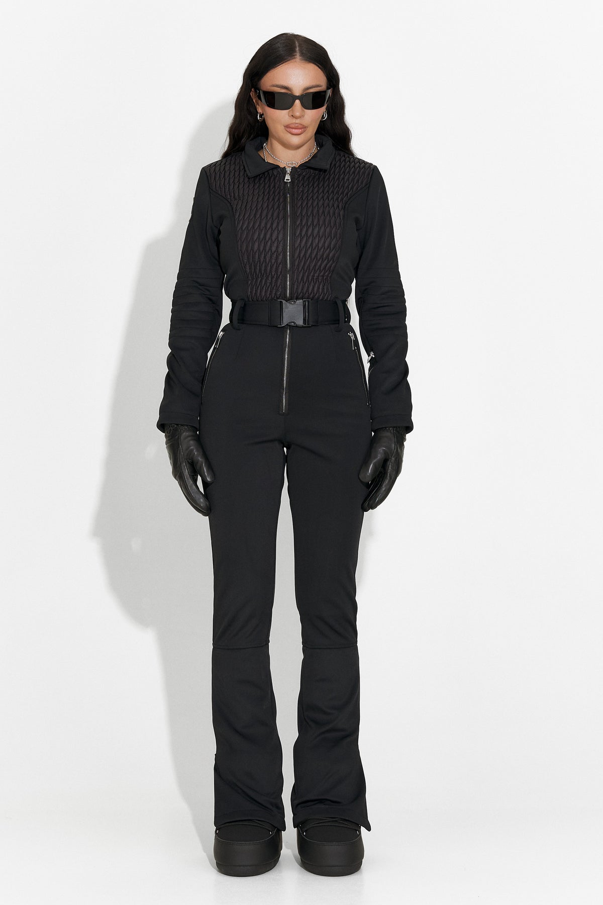 Salopeta ski casual neagra Jorena Bogas, imaginea 1 din 9